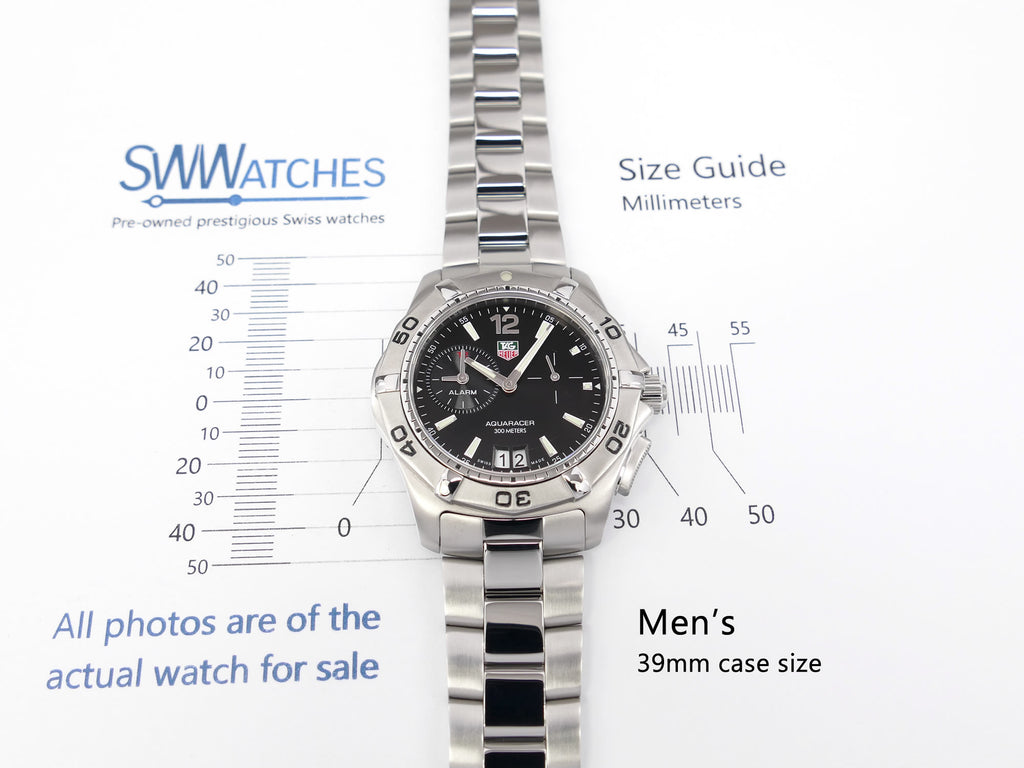 TAG Heuer Aquaracer Alarm WAF111Z Men's 39mm case size