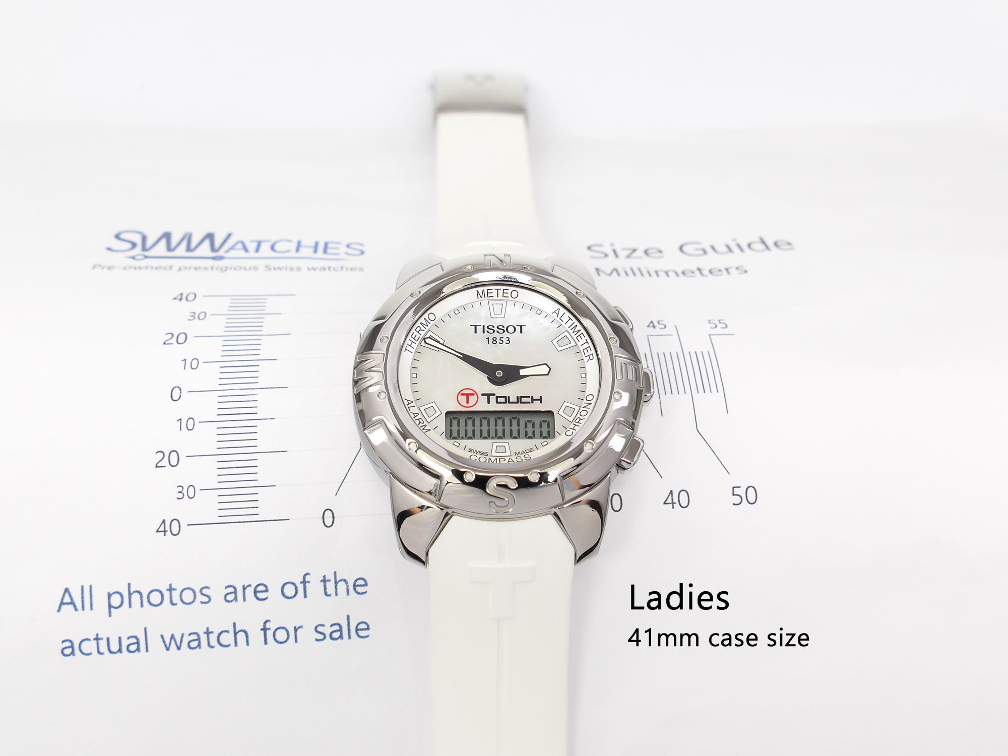 Tissot T-Touch Z252/352P ladies 41mm case size