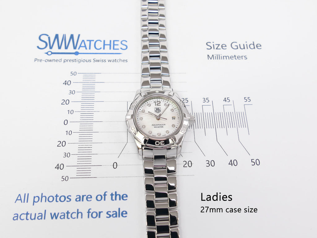 TAG Heuer Aquaracer WAF1415 Ladies 27mm case size