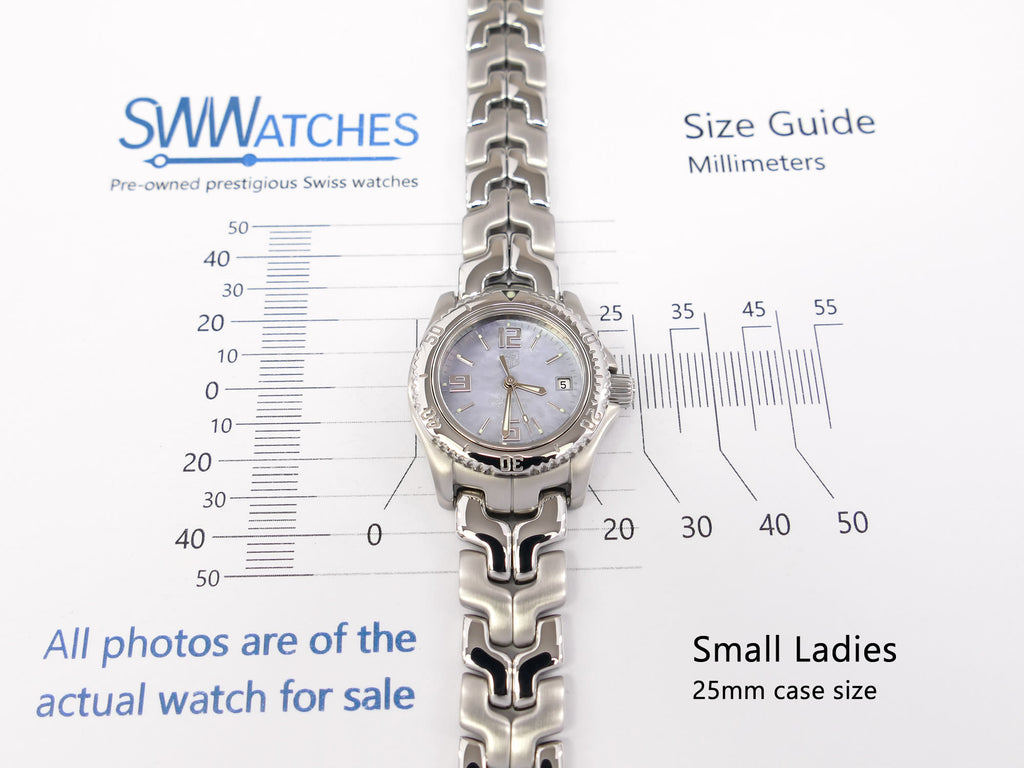 TAG Heuer Link WT141E Ladies Mini 25mm case size