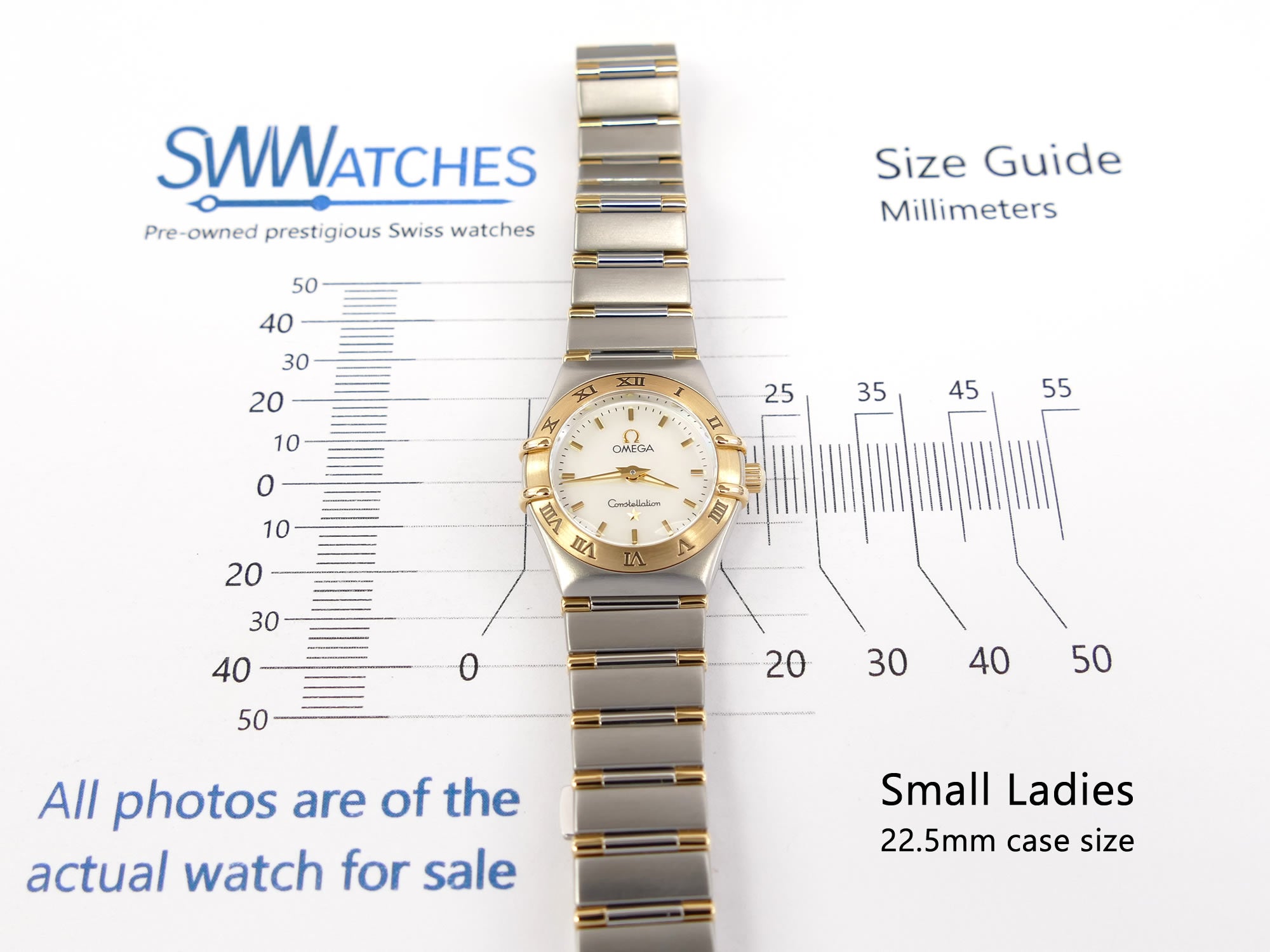 Omega Constellation 1362.70.00 Small Ladies 22.5mm case size