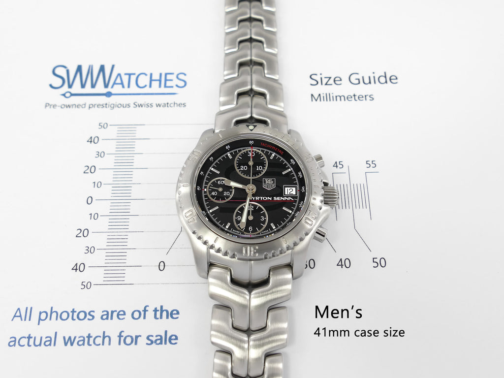 TAG Heuer Link Chronograph Ayrton Senna CT2114 Men's 41mm case size