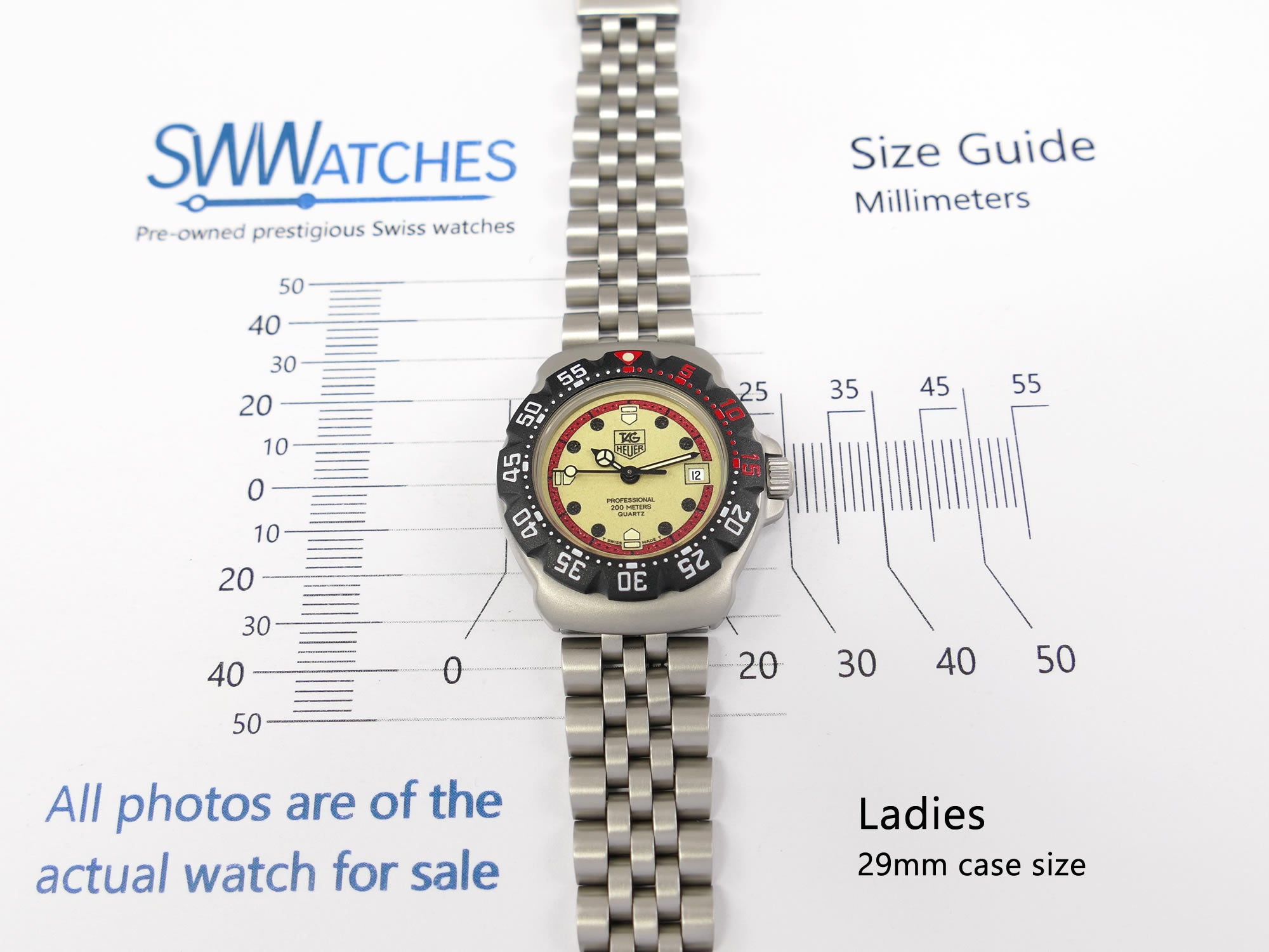 TAG Heuer Formula 1 Ladies WA1411 Luminous Dial 29mm New Bezel