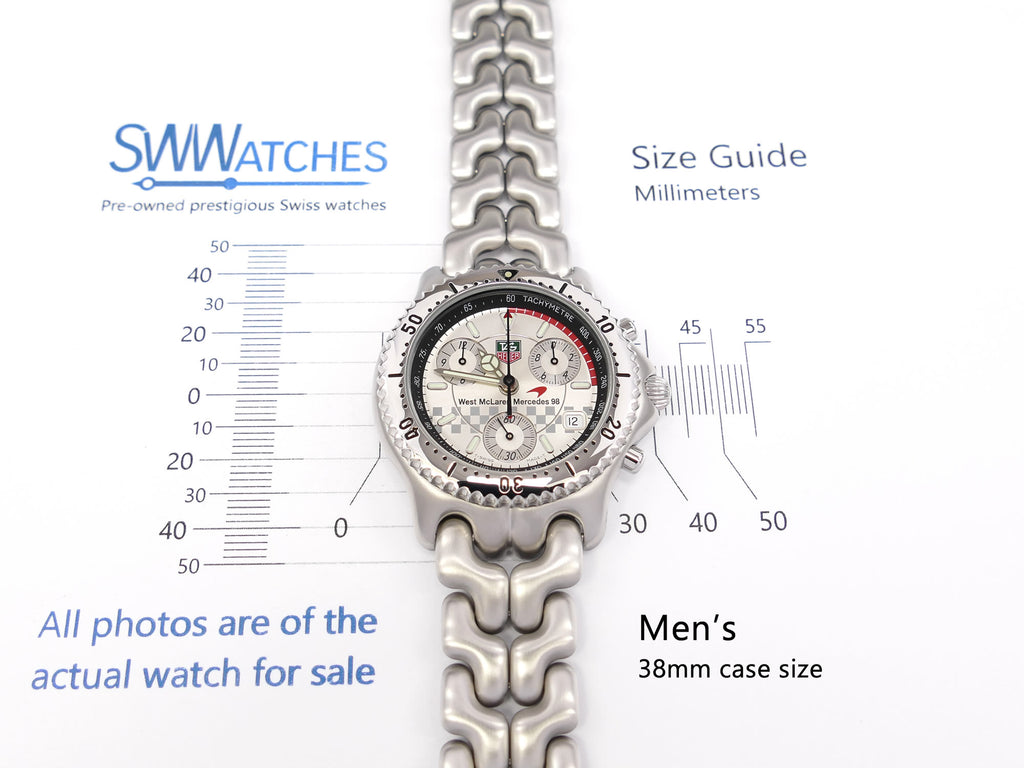 TAG Heuer SEL Chronograph CG1117 men's 38mm case size