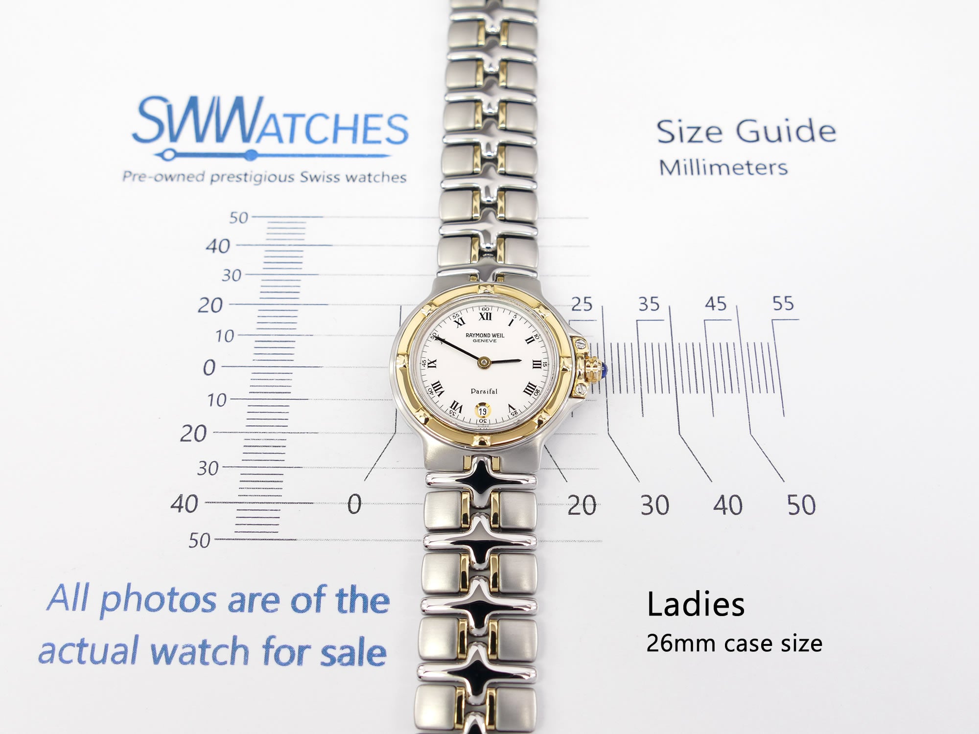 Raymond Weil Parsifal 9990 Ladies 26mm case size