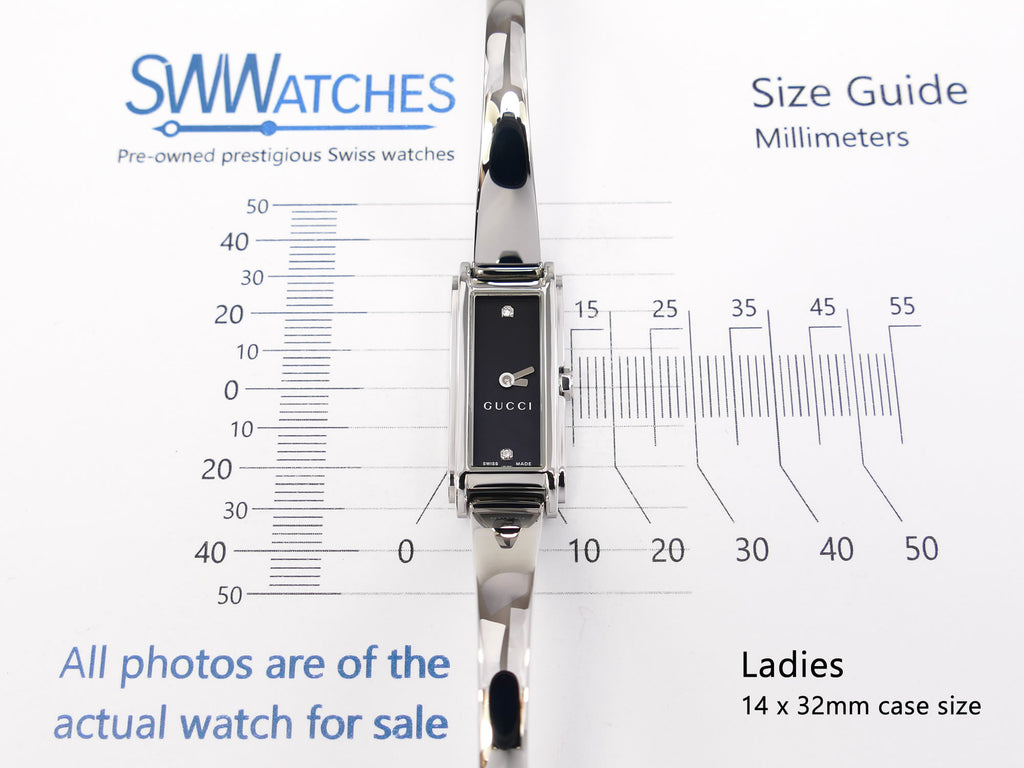 Gucci G-Line 109 ladies 14 x 32mm case size