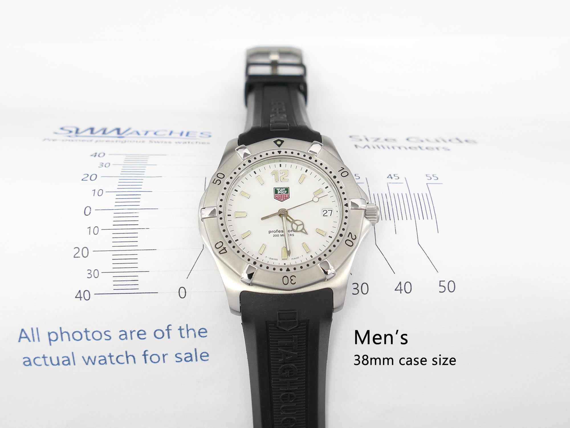 TAG Heuer 2000 Classic WK1112 Men's 38mm case size