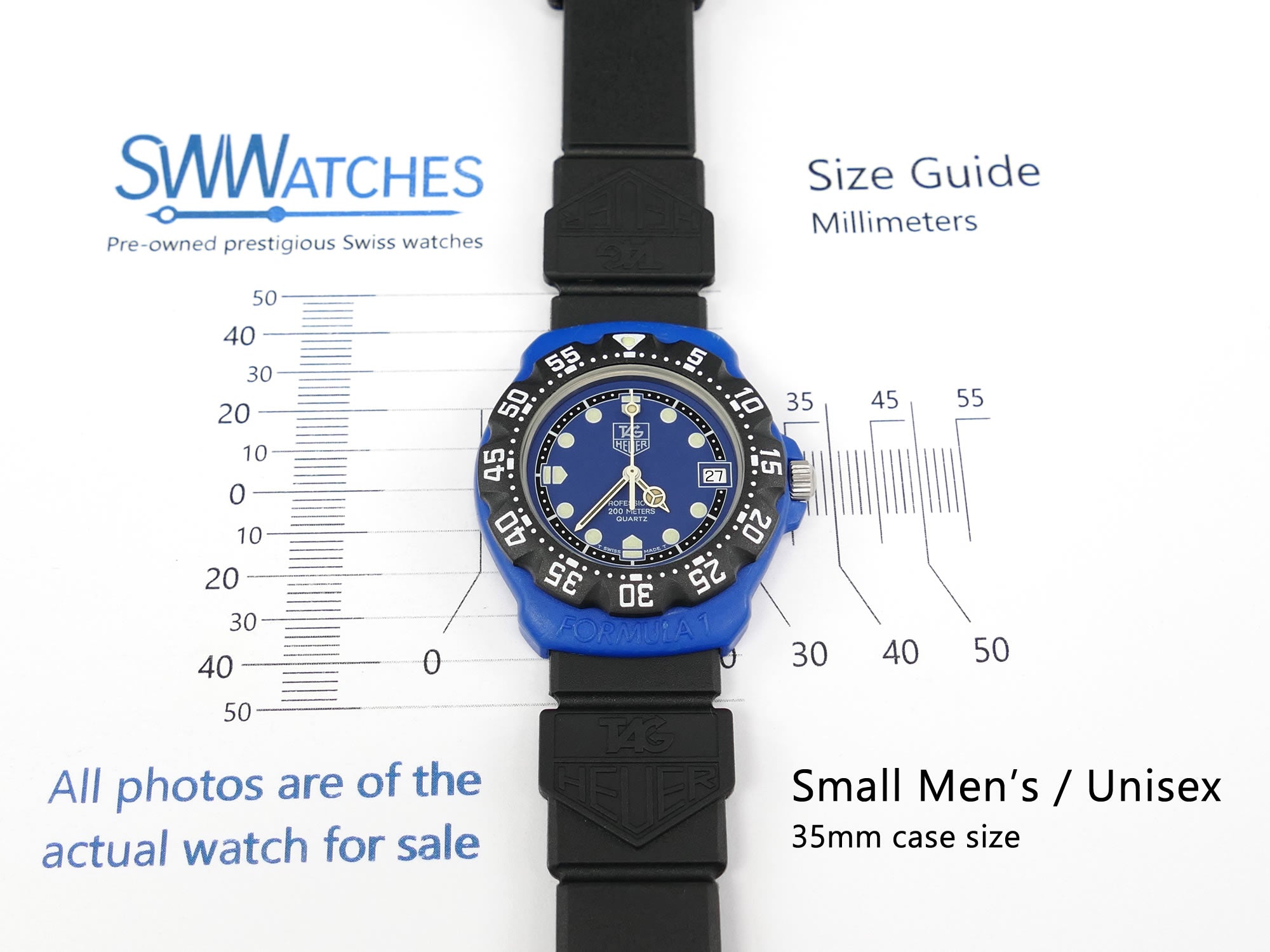 TAG Heuer Formula 1 Blue Dial 381.513/1 Mid size 35mm New Strap