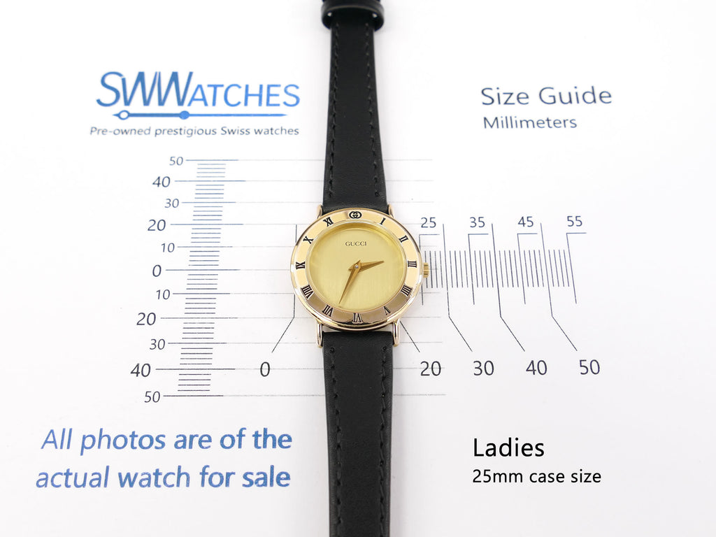 Gucci 3000L Champagne Dial 25mm case size Ladies 