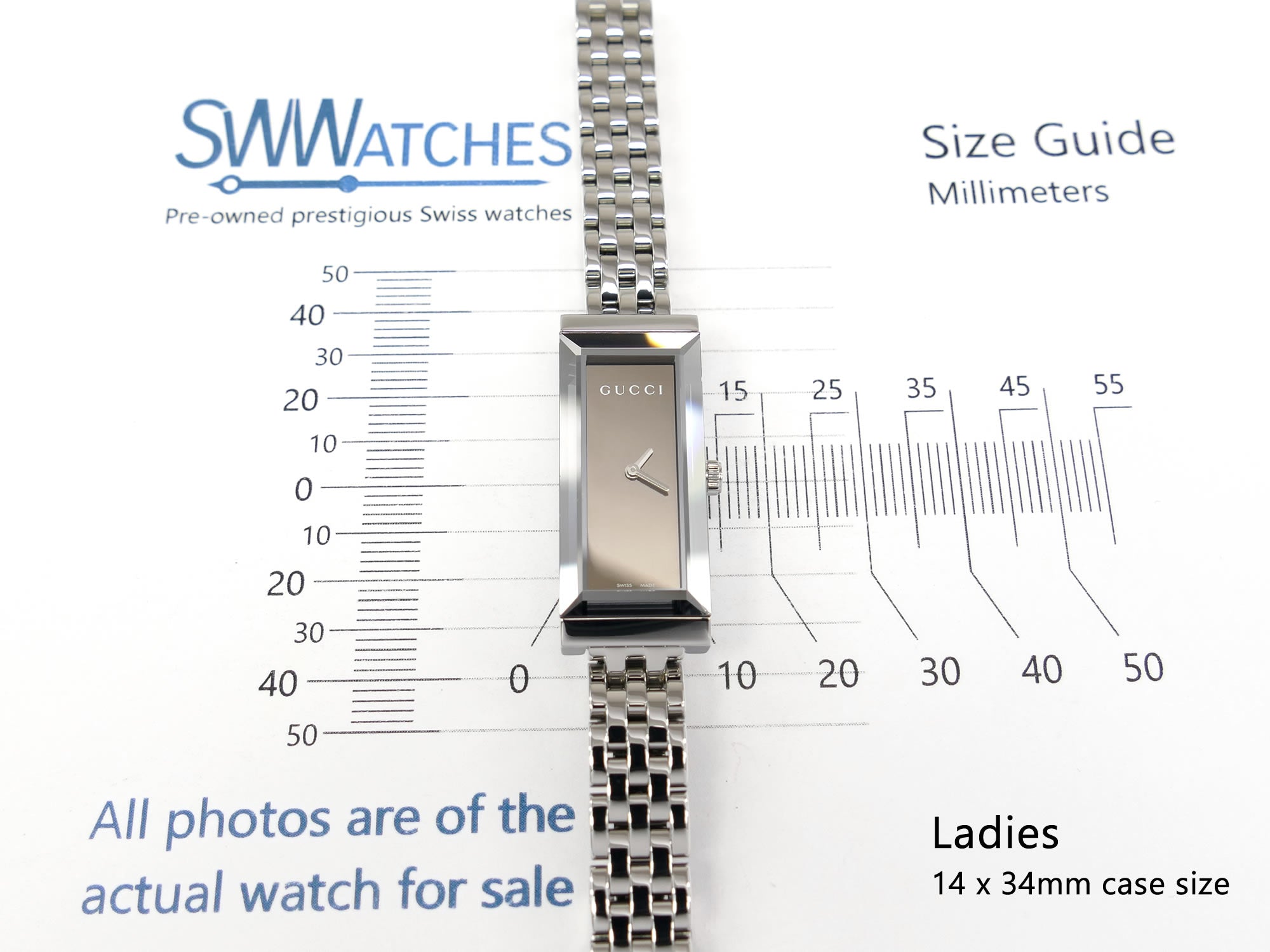 Gucci G-Frame 127.5 lades 14 x 34mm case size