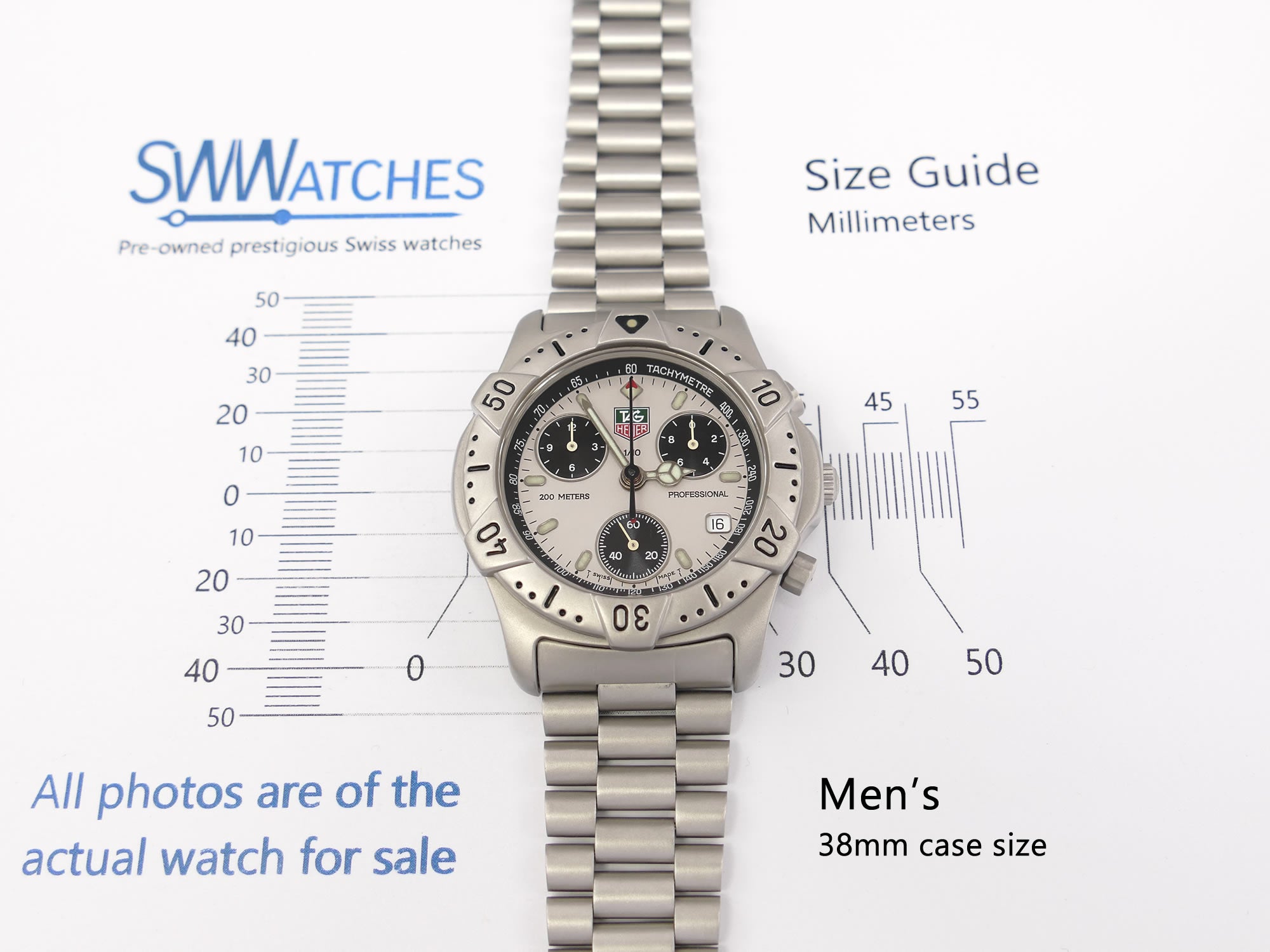 TAG Heuer 2000 CE1110 Men's 38mm case size