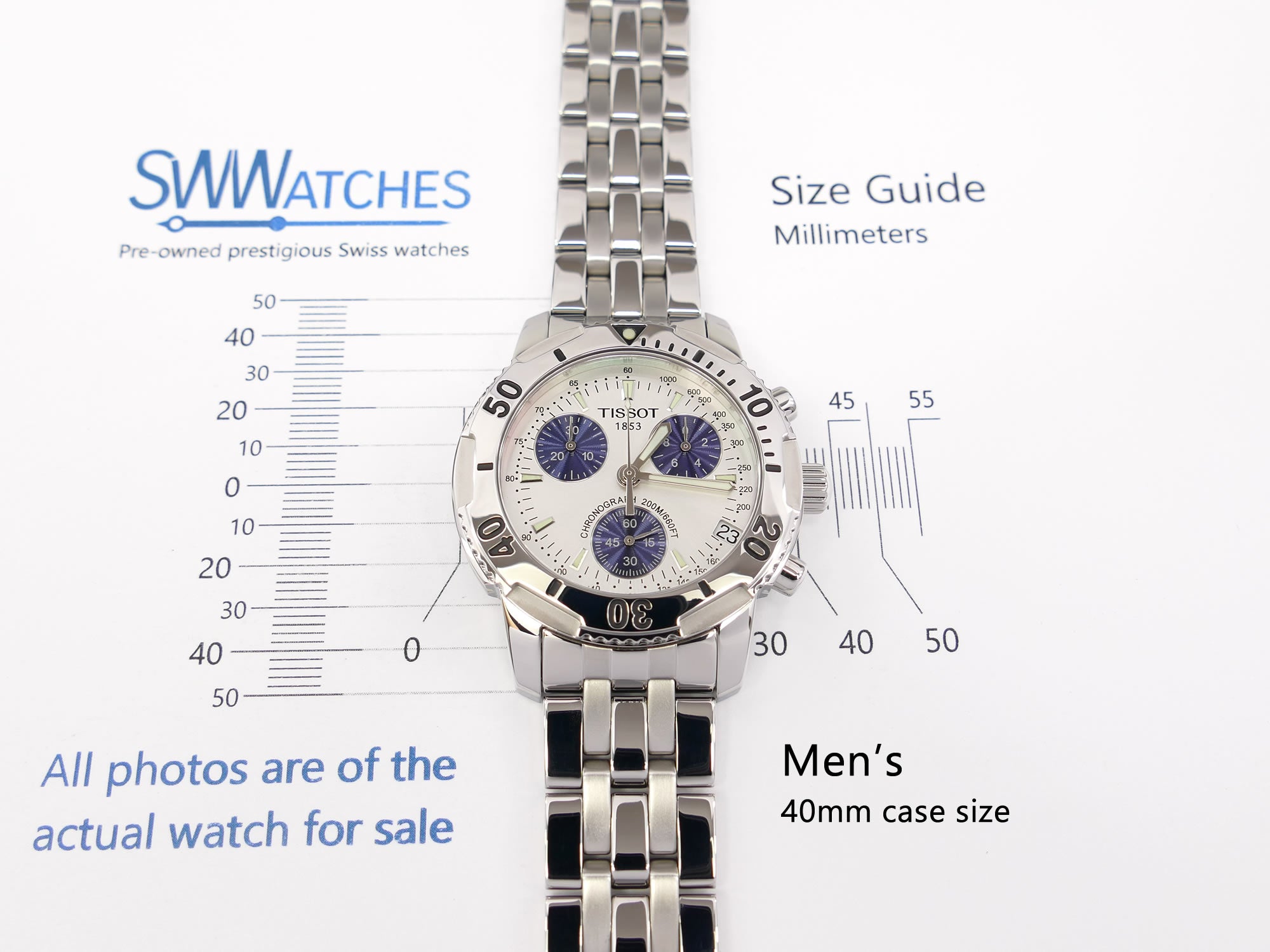 Tissot T-Sport PRS200 Chronograph Men's 40mm case size