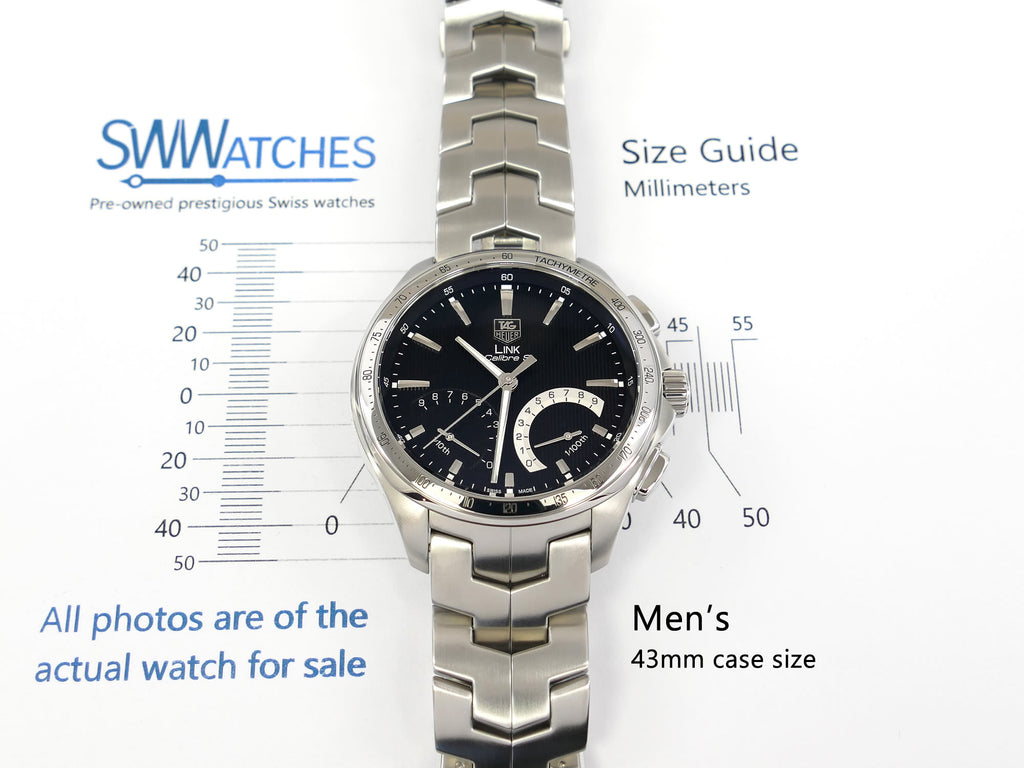 TAG Heuer Link Calibre S CAT7010 Men's 43mm Case size