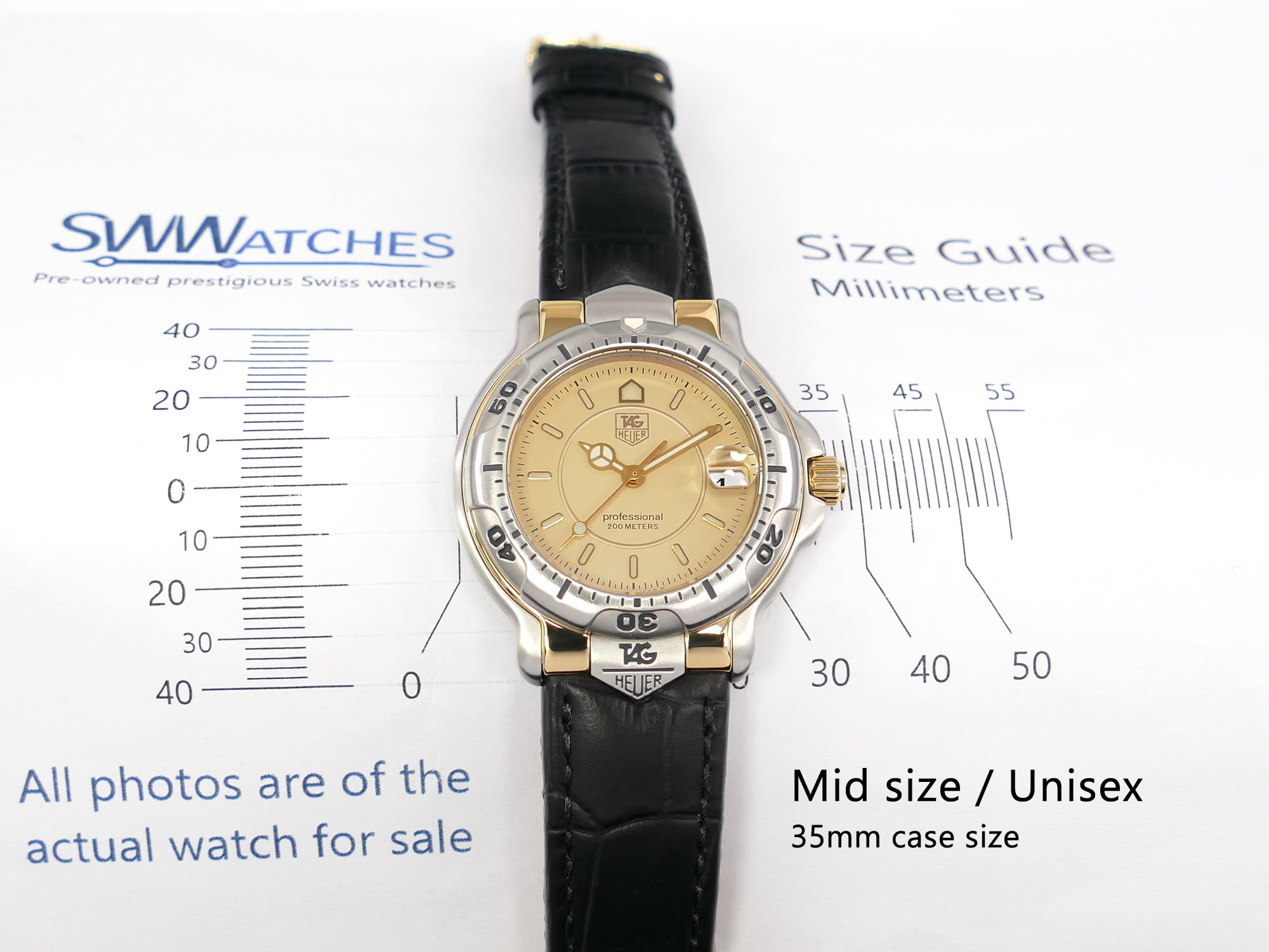 TAG Heuer 6000 WH1253 Mid Size / unisex 35mm case size