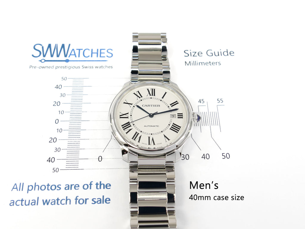 Cartier Ronde Must WSRN0035 Men's 40mm case size