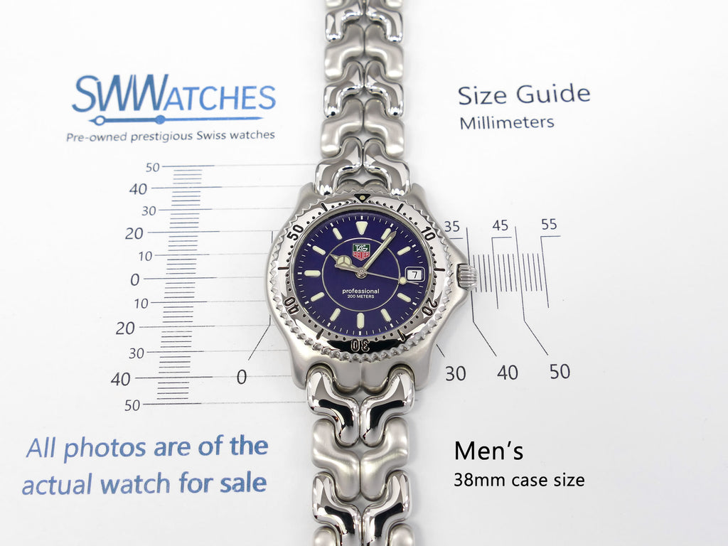 TAG Heuer SEL WG111A Men's Full Size 38mm case size