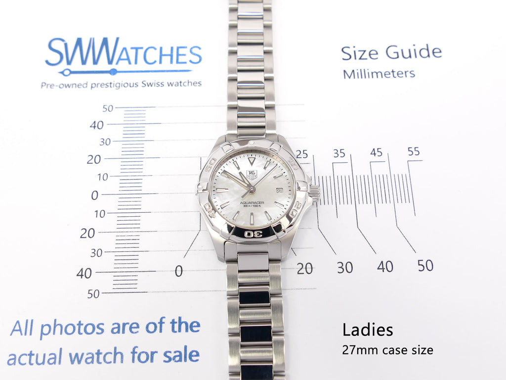 TAG Heuer Aquaracer WAY1412 Ladies 27mm case size