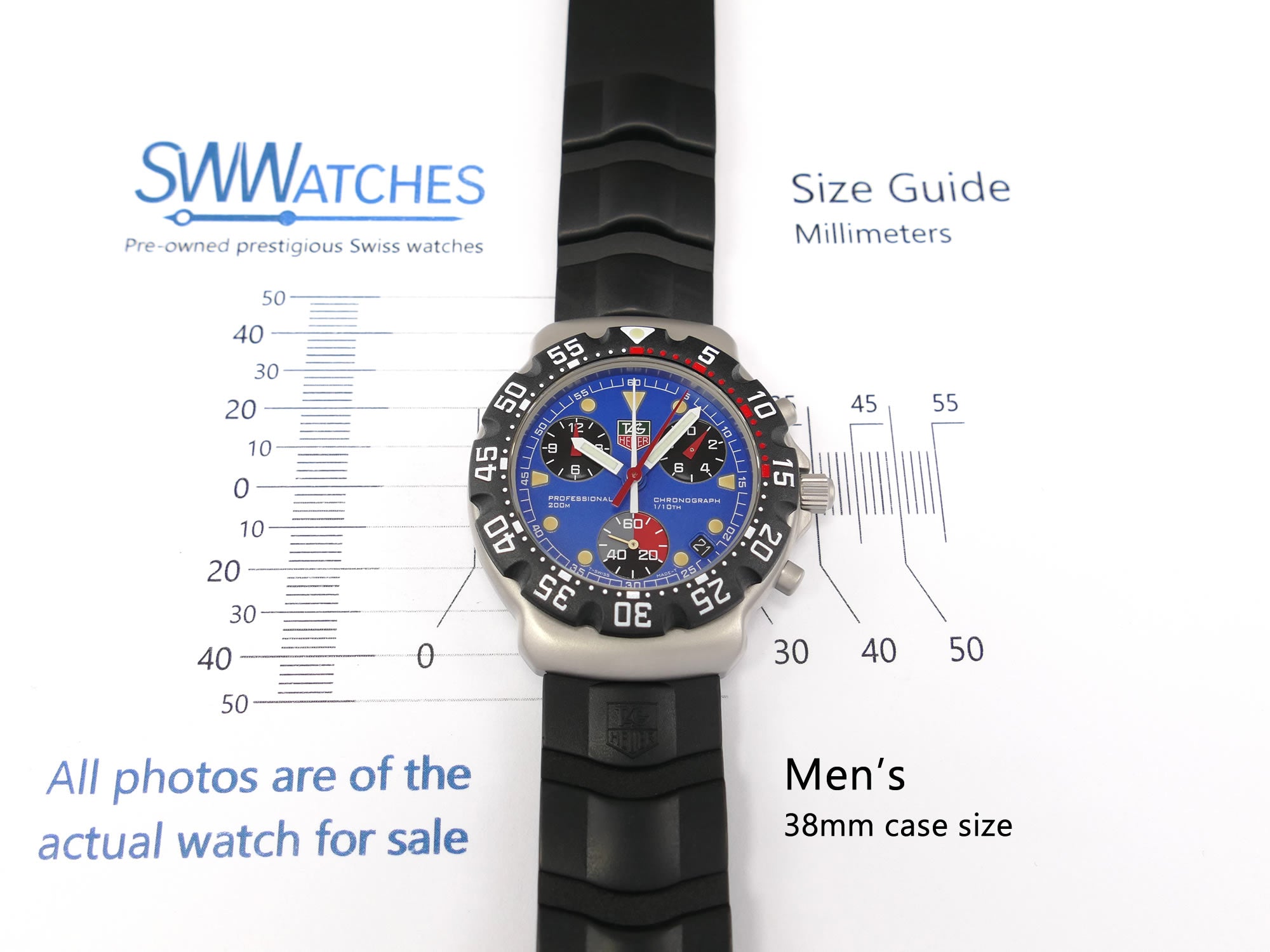 TAG Heuer Formula 1 CA1210-1 Blue Chronograph 38mm FIA Retro F1