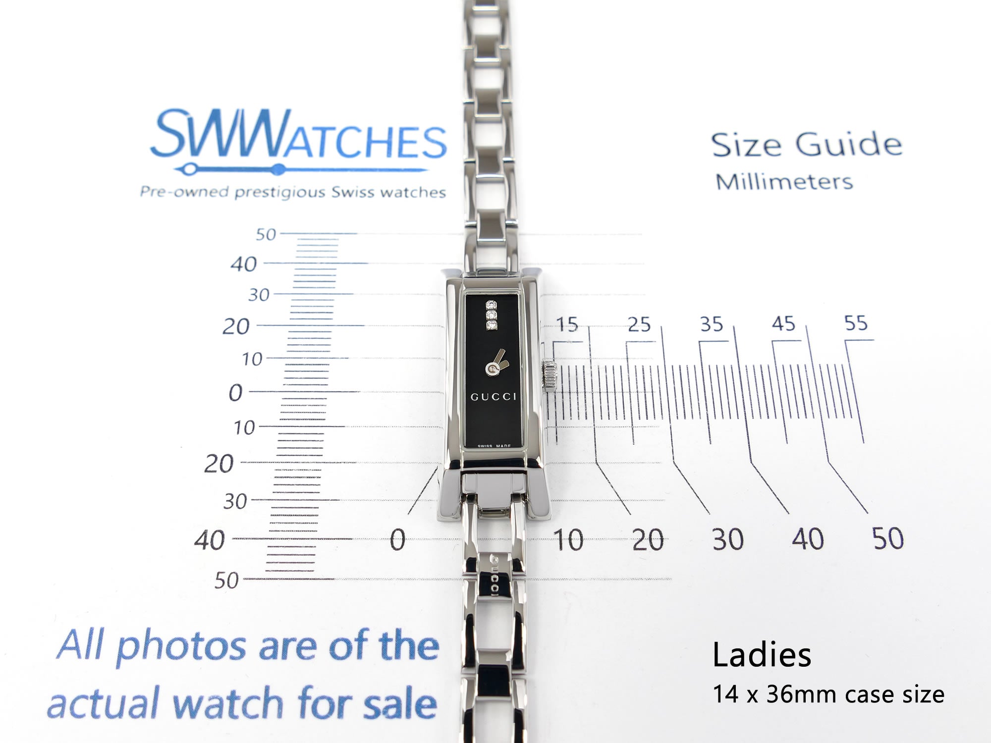 Gucci G-Link 110 Ladies 14 x 36mm case size