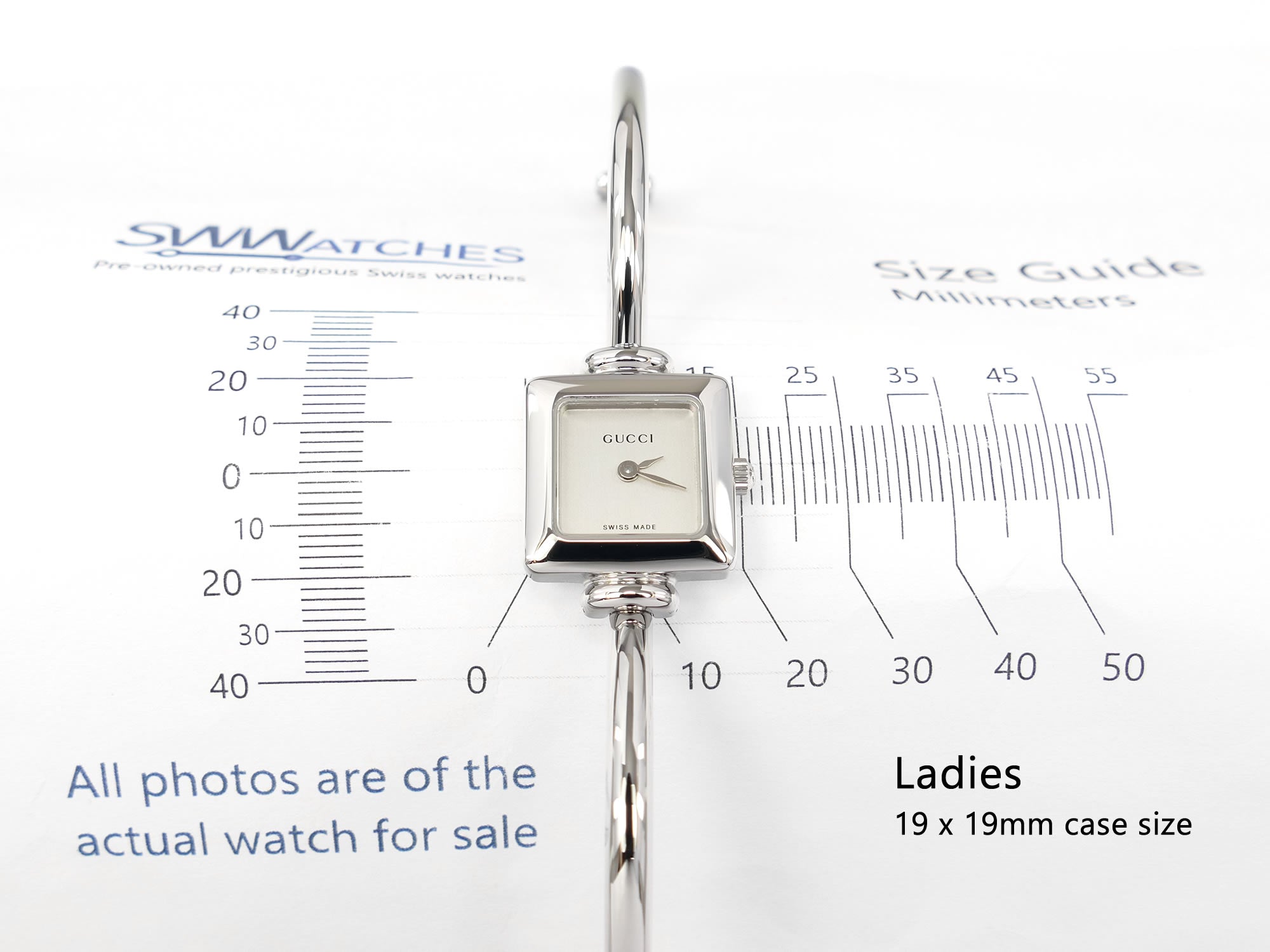 Gucci 1900L Ladies 19 x 19mm case size