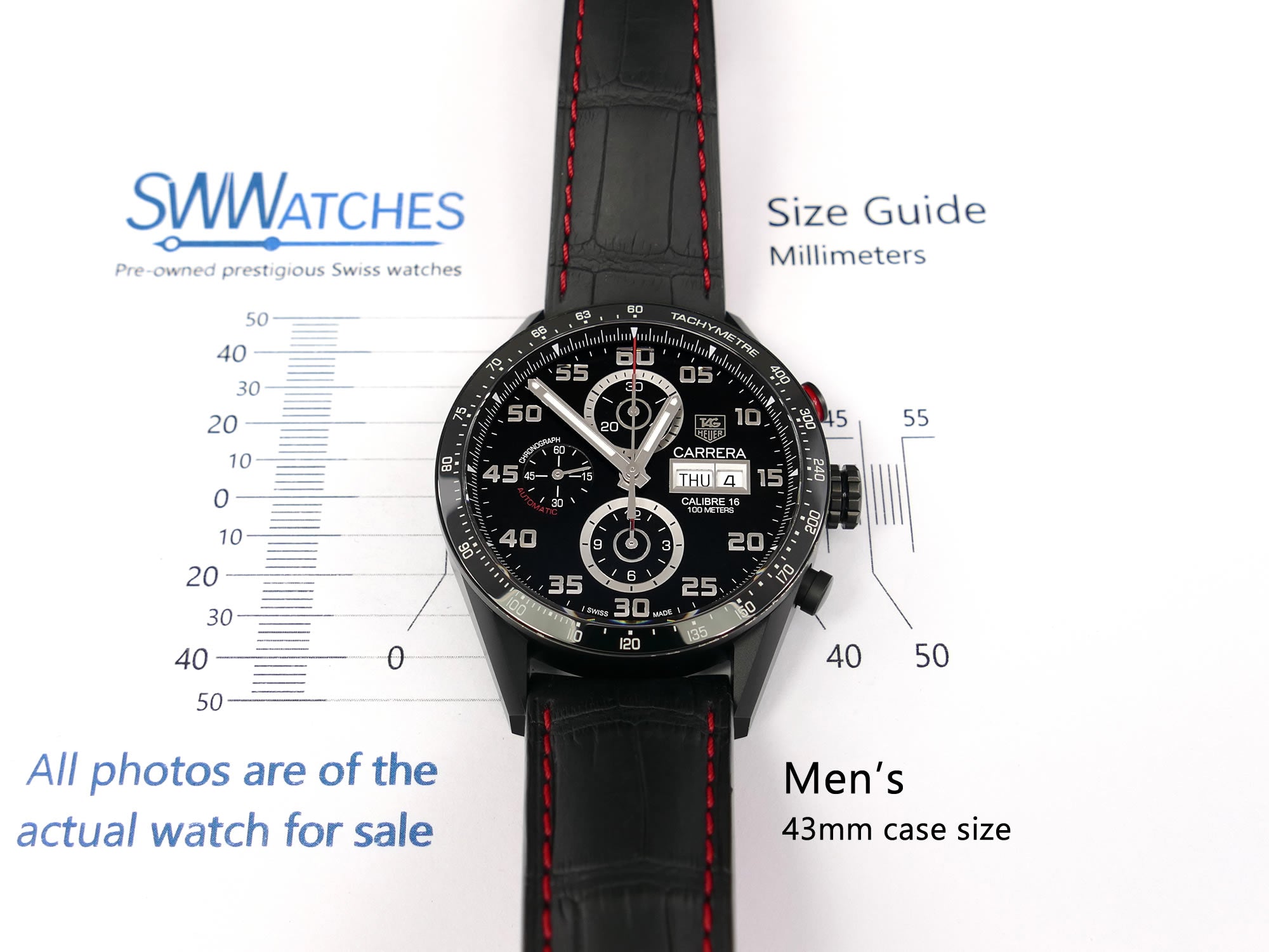 TAG Heuer Carrera Chronograph CV2A81 Men's 43mm case size