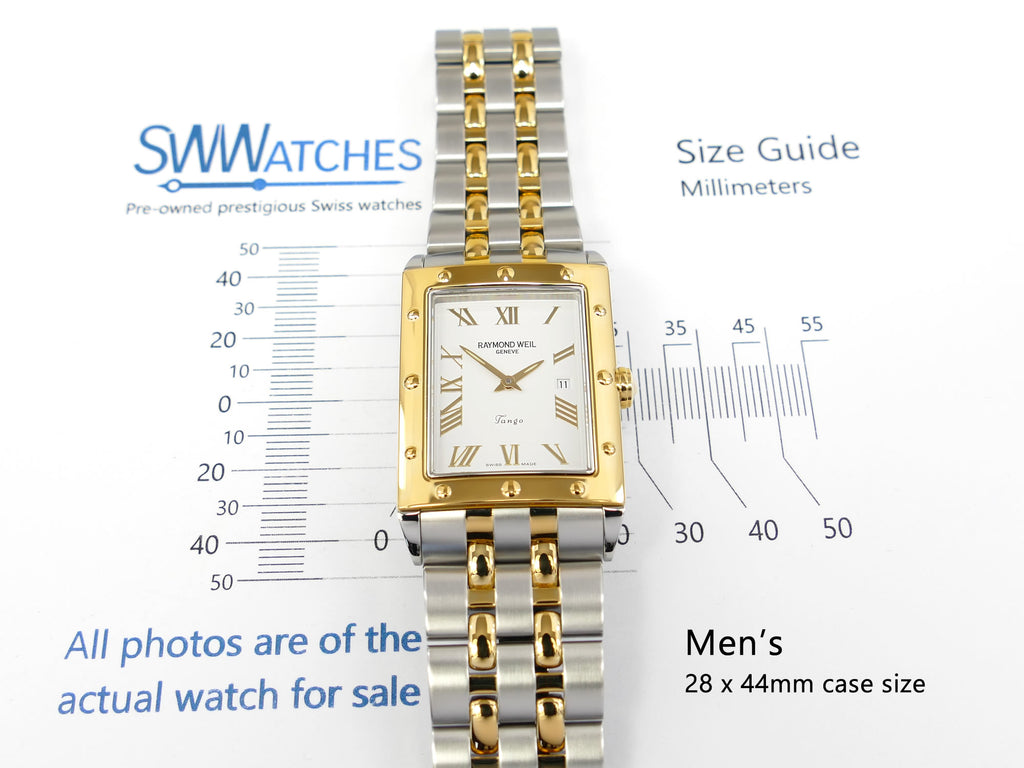 Raymond Weil Tango 5381 Men's 28 x 44mm case size