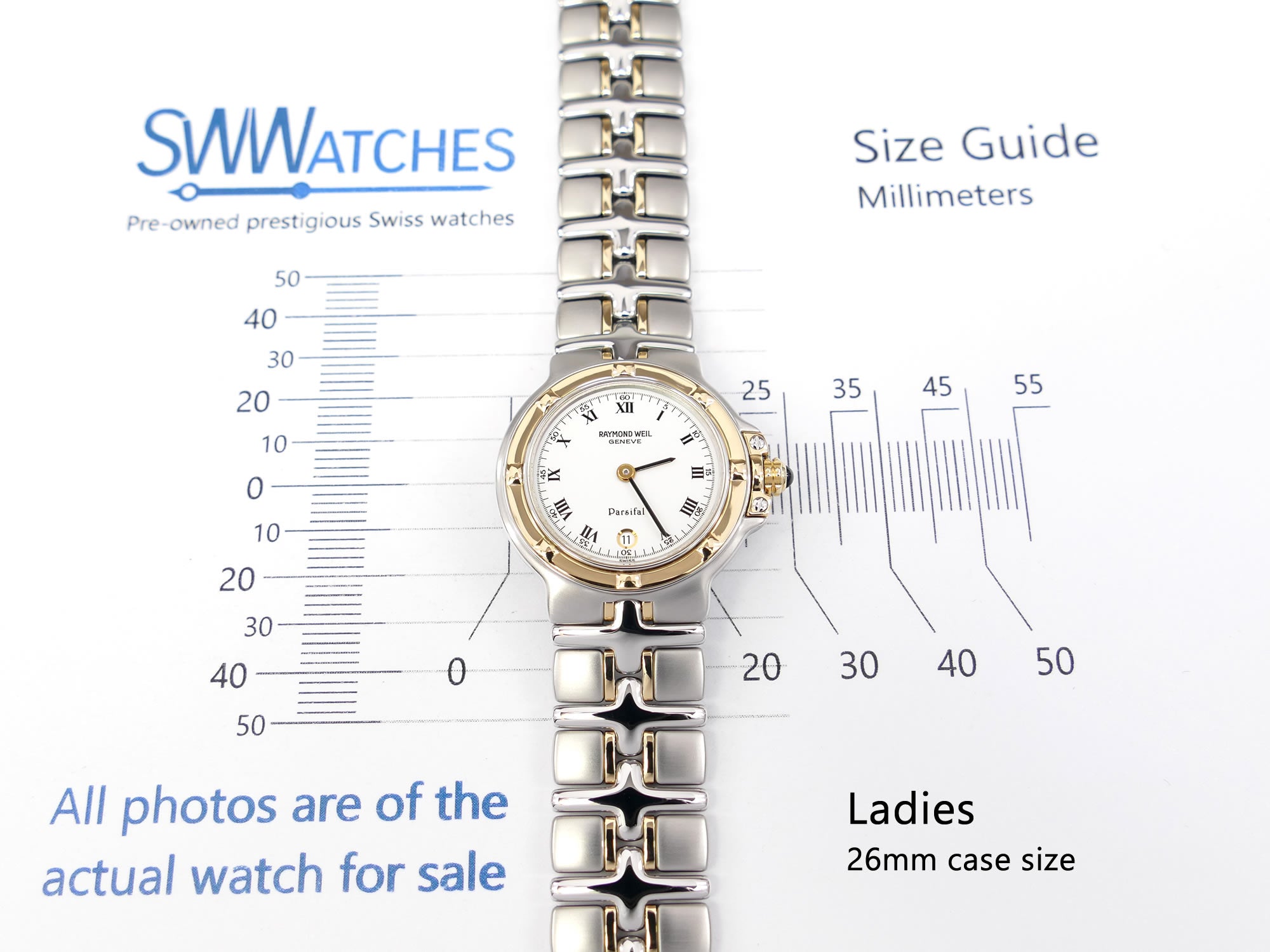 Raymond Weil Parsifal 9990 Ladies 26mm case size