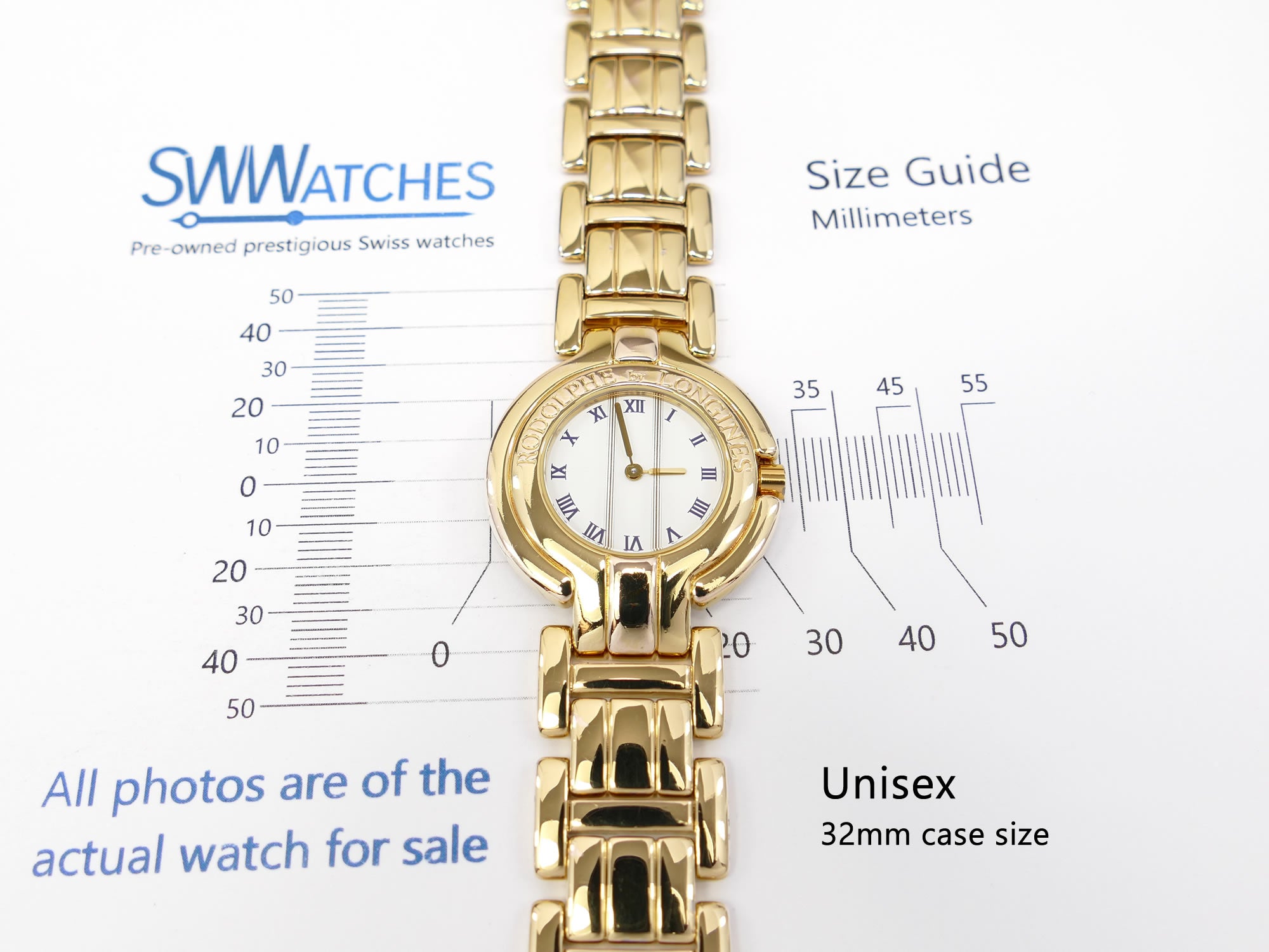 Longines Rodolphe Design White Dial 18k Gold Plated 32mm – SWWatches