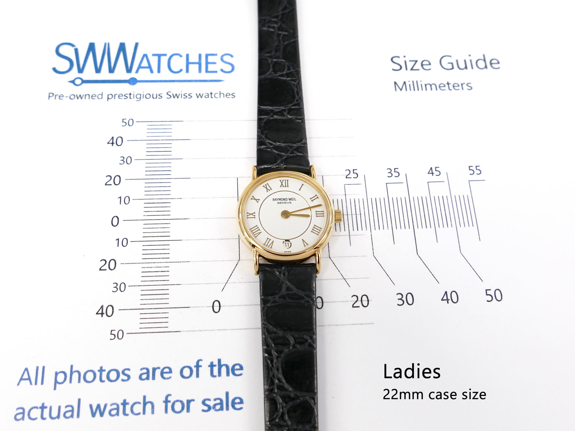 Raymond Weil Traditional 9923 Ladies 22m case size