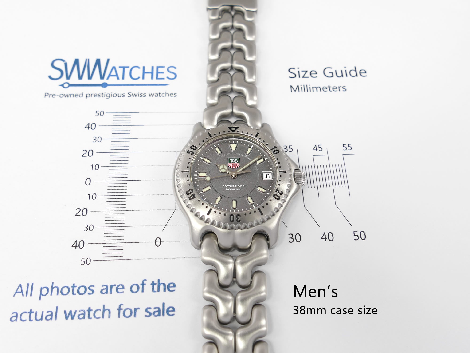 TAG Heuer SEL WG1113-K0 Grey Full Size 38mm Sports Elegance Link