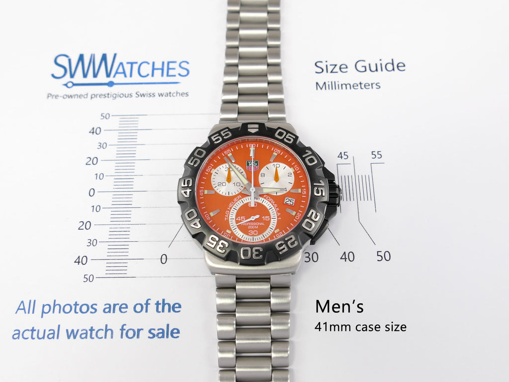 TAG Heuer Formula 1 Chronograph CAH1113 Men's 41mm case size