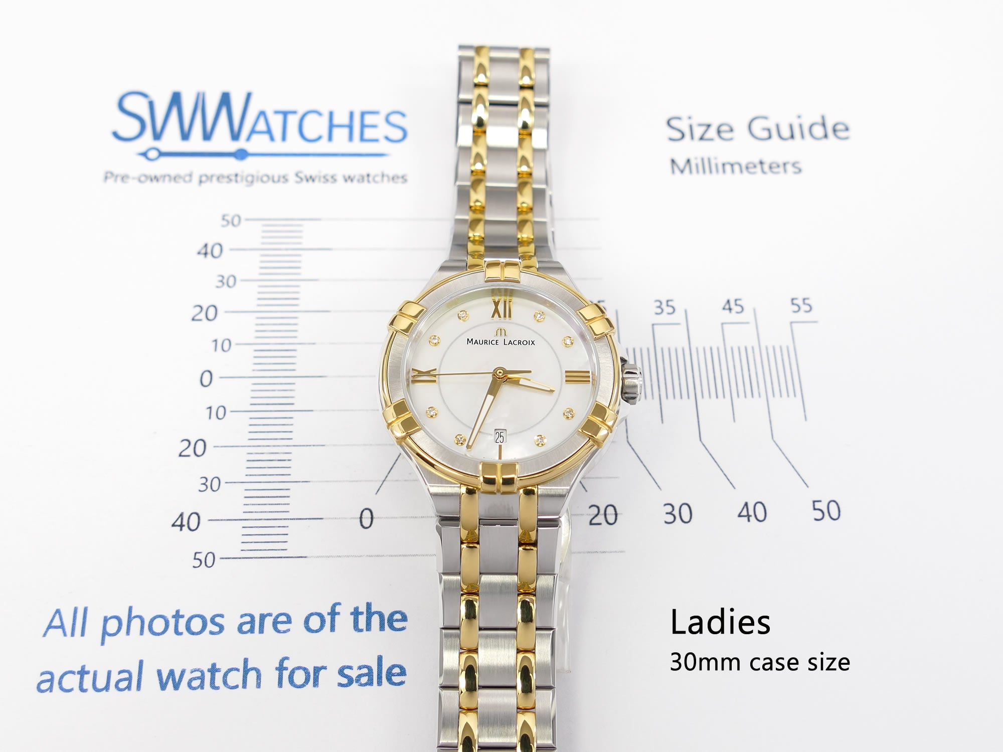 Maurice Lacroix Aikon AI1004 Ladies 30mm case size