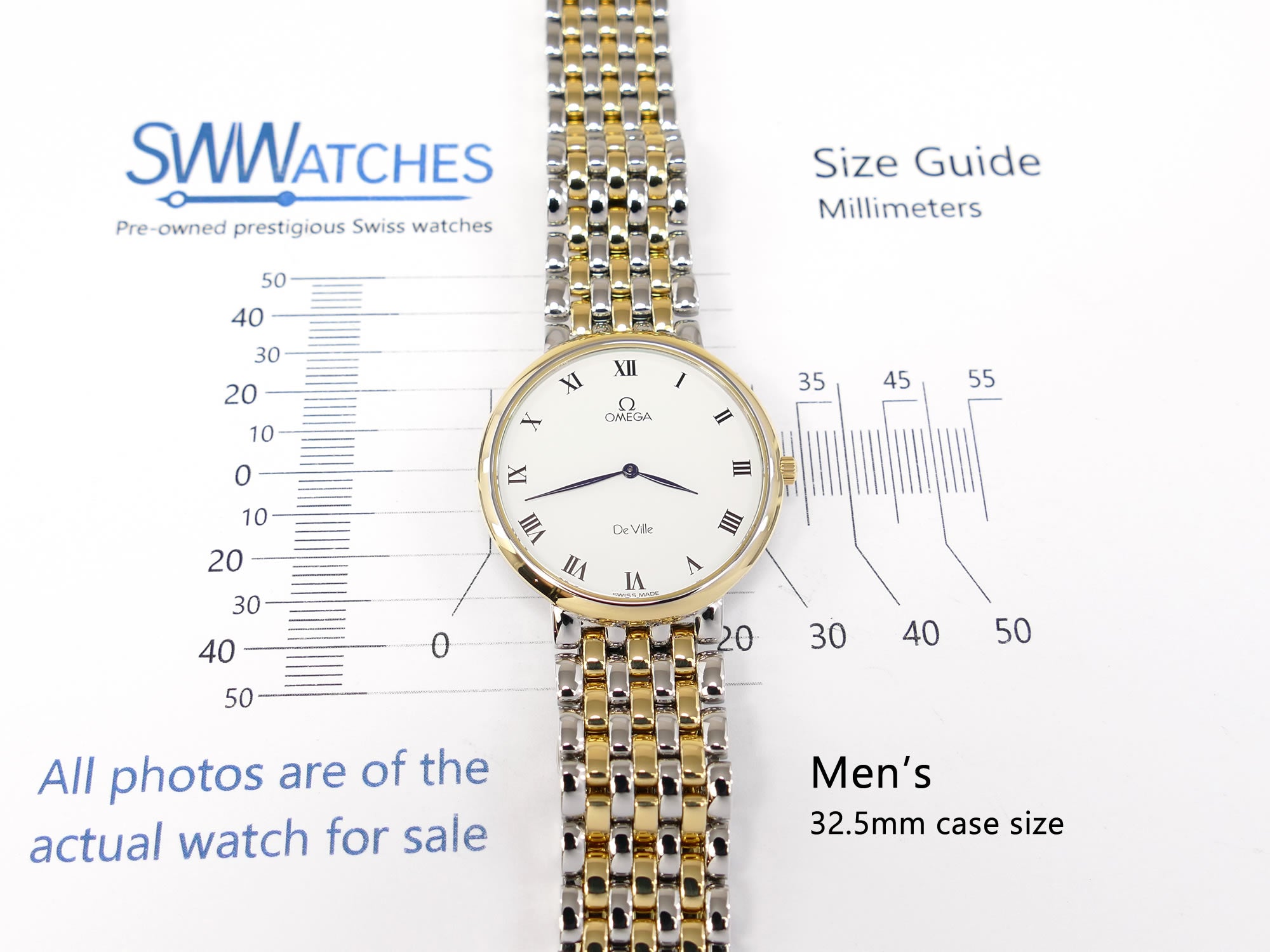 Omega De Ville 7200.23.00 Men's 32.5mm case size