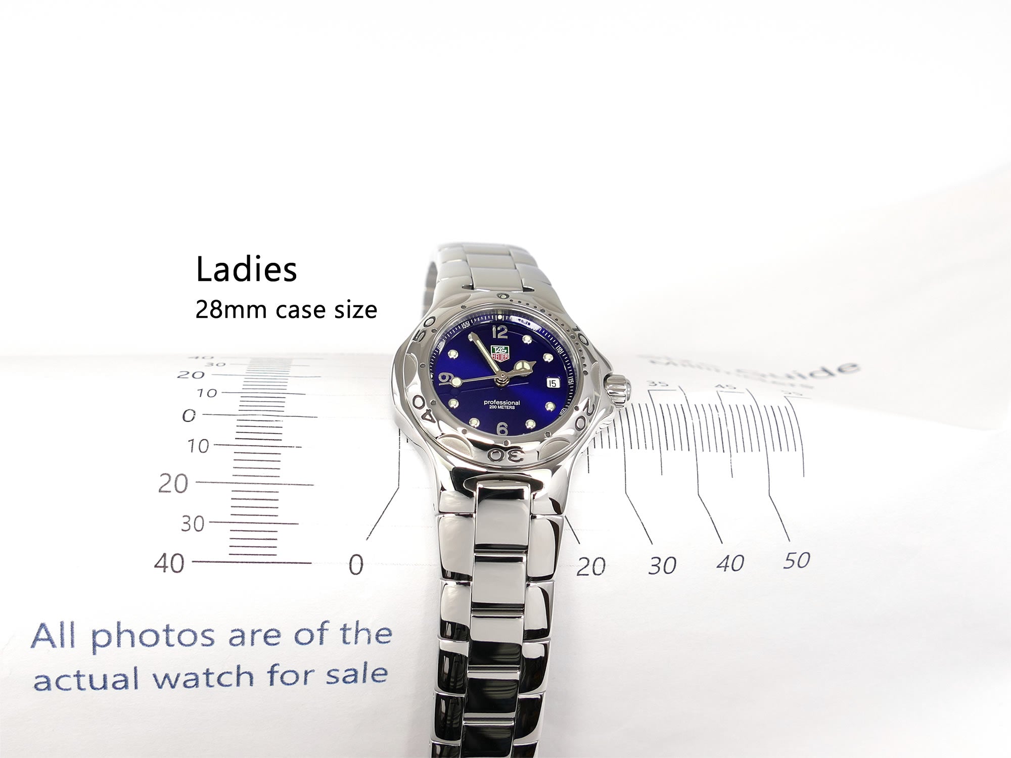 TAG Heuer Kirium WL1316 Ladies 28mm case size