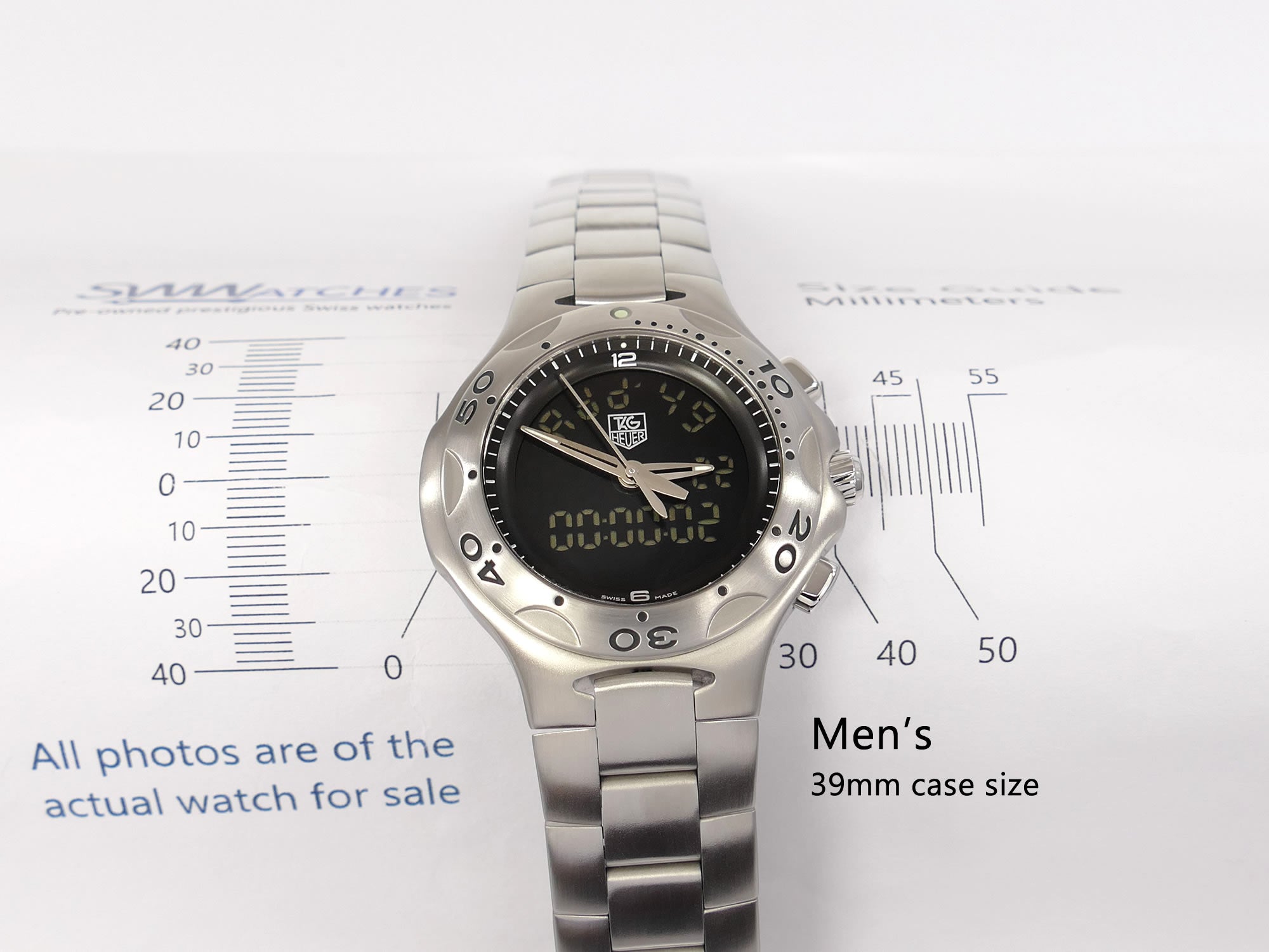TAG Heuer Kirium F1 CL111A Men's 39mm Case size