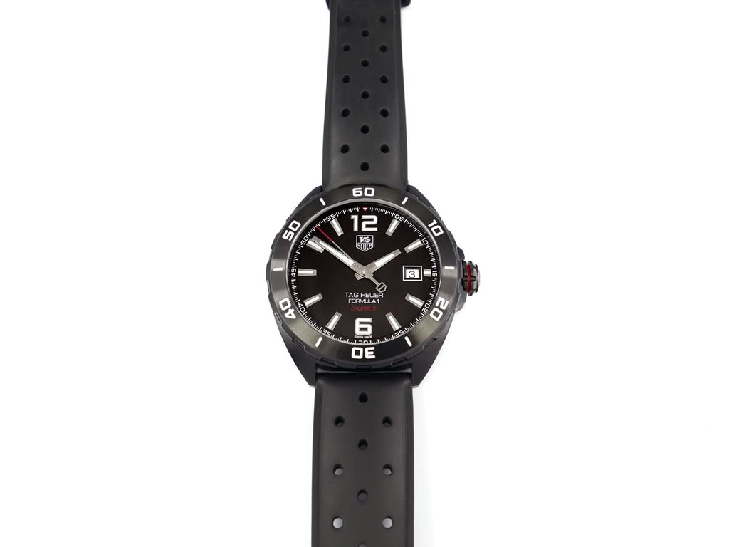 TAG Heuer Formula 1 WAZ2115 blackened unidirectional rotating bezel