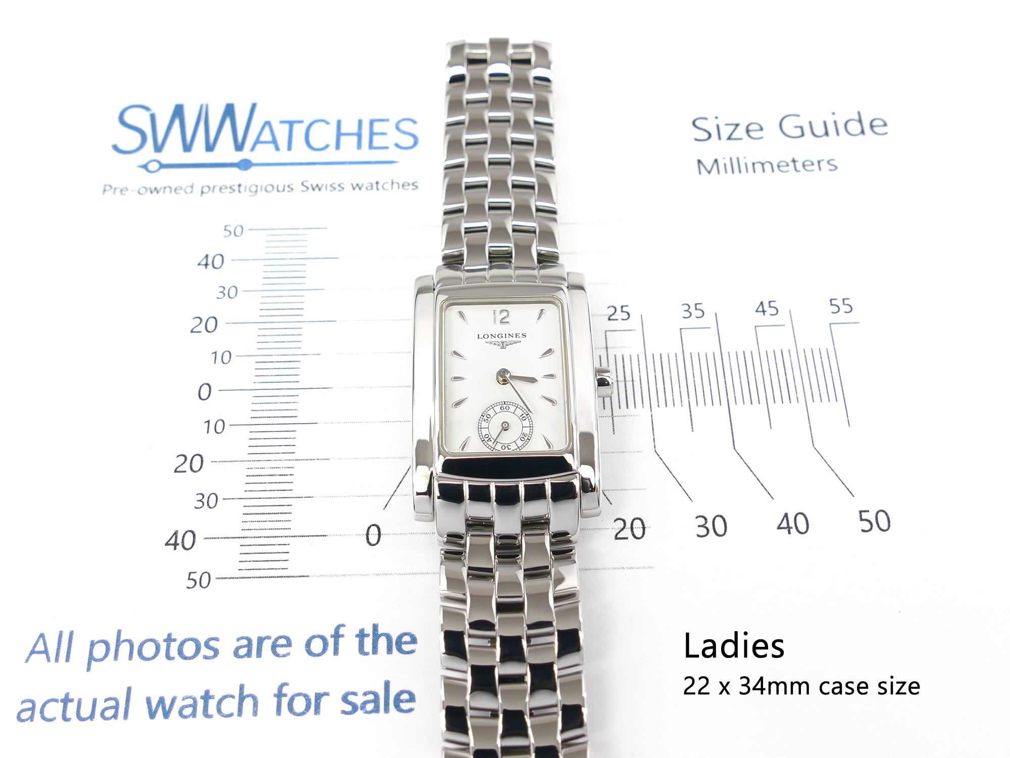 Longines DolceVita L5.502.4 Ladies 22 x 34mm case size