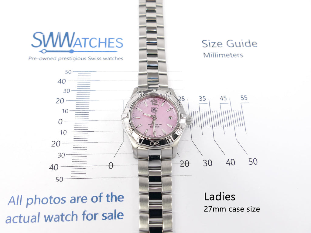TAG Heuer Aquaracer WAF1418 case size 27mm Ladies