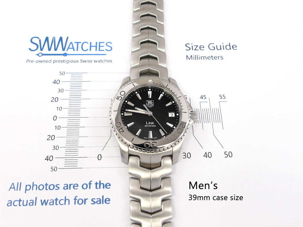 TAG Heuer Link WJ1110-0 Men's 39mm case size