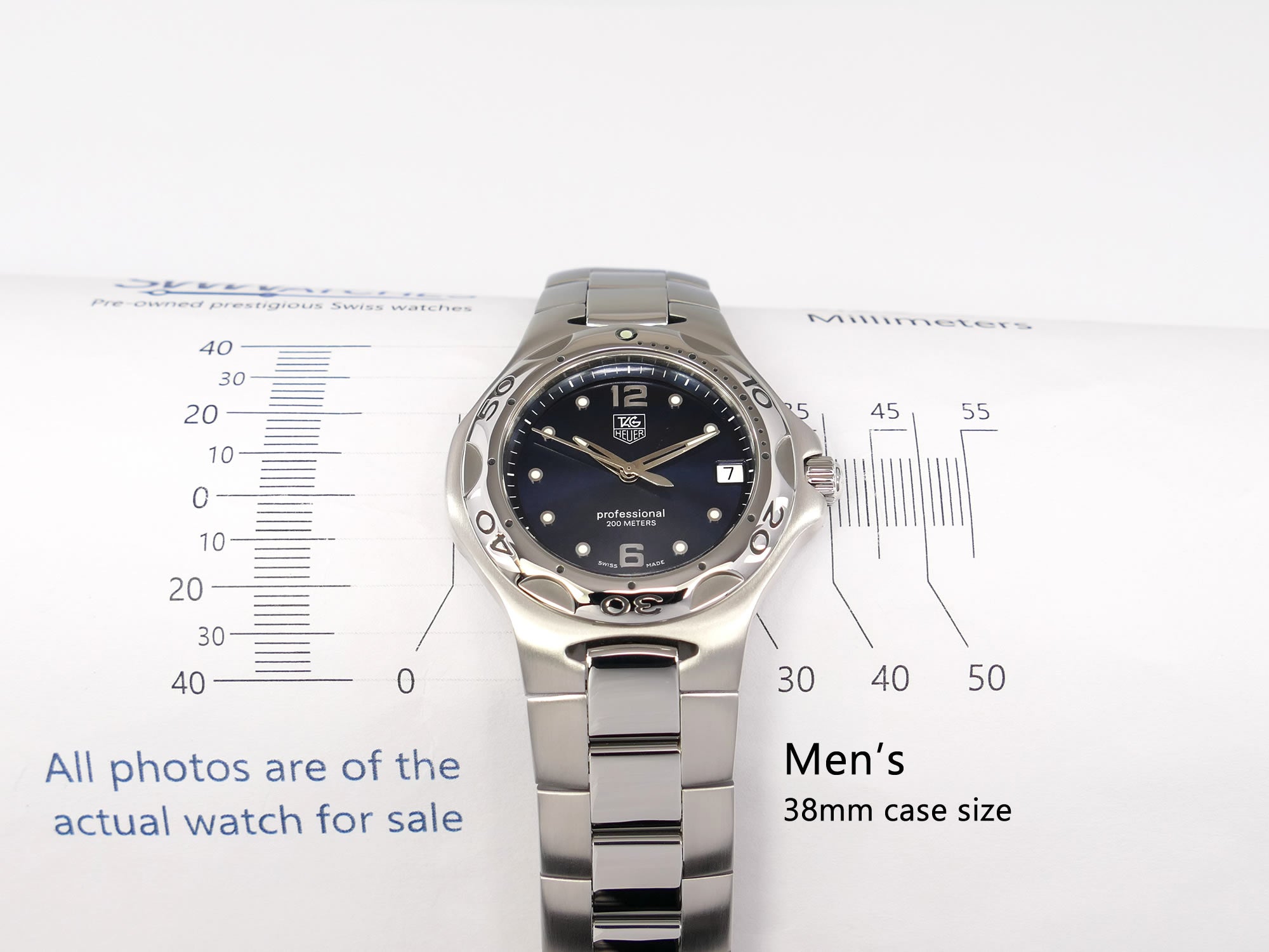 TAG Heuer Kirium WL111F Men's 38mm case size