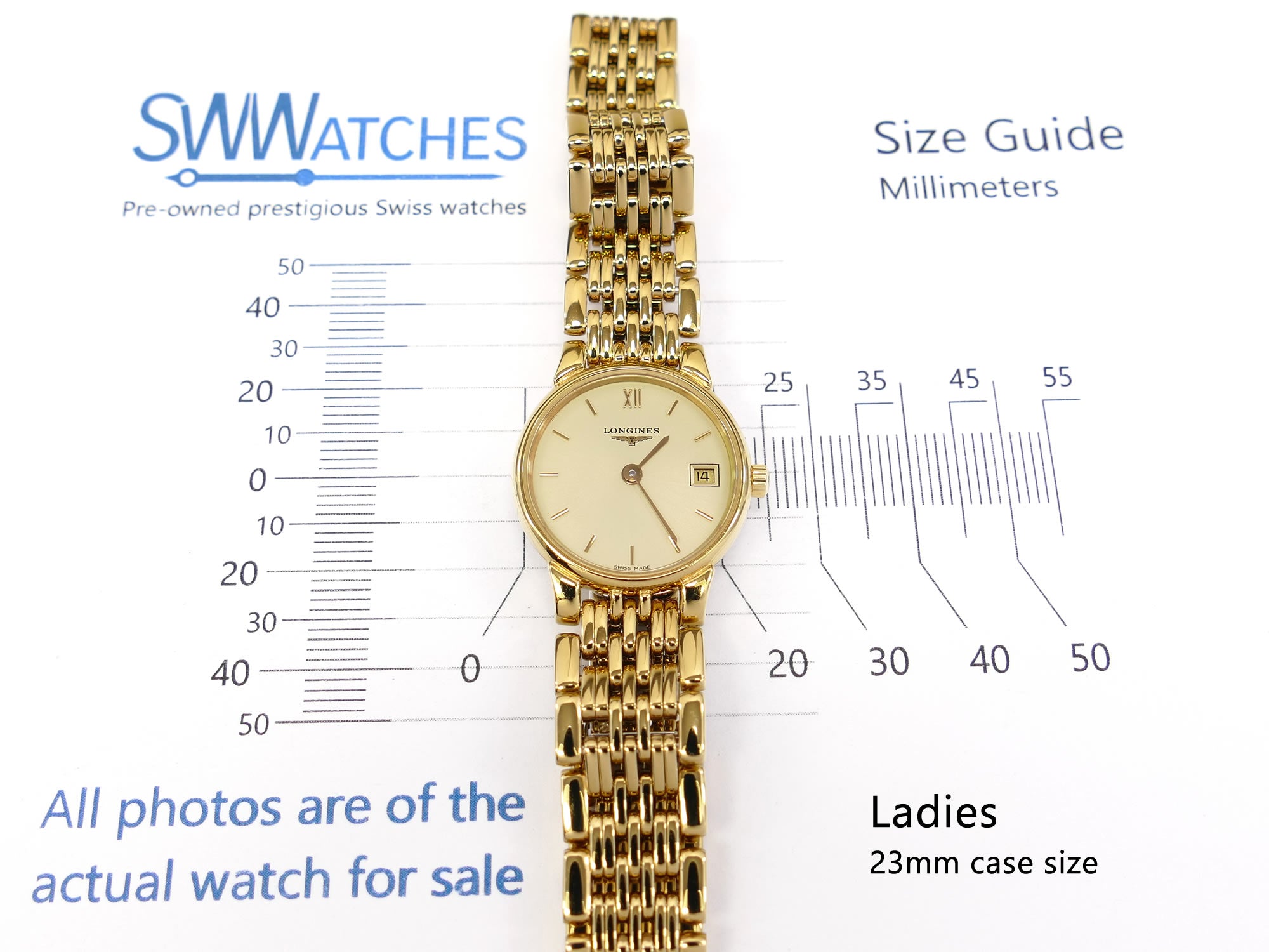 Longines La Grande Classique Elegance L5.132.2 ladies 23mm case size