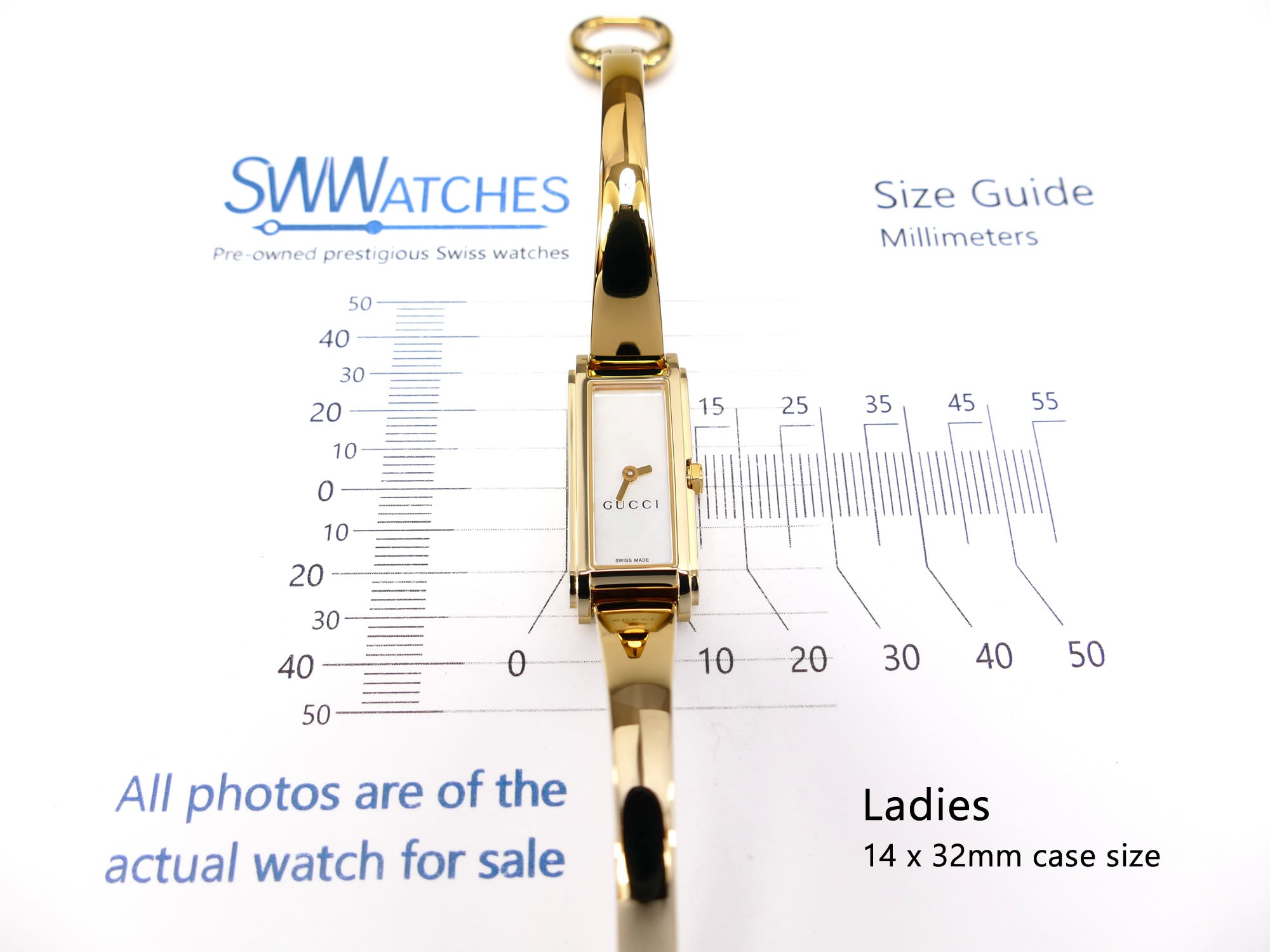 Gucci G-Line 109 Ladies 14 x 32mm case size