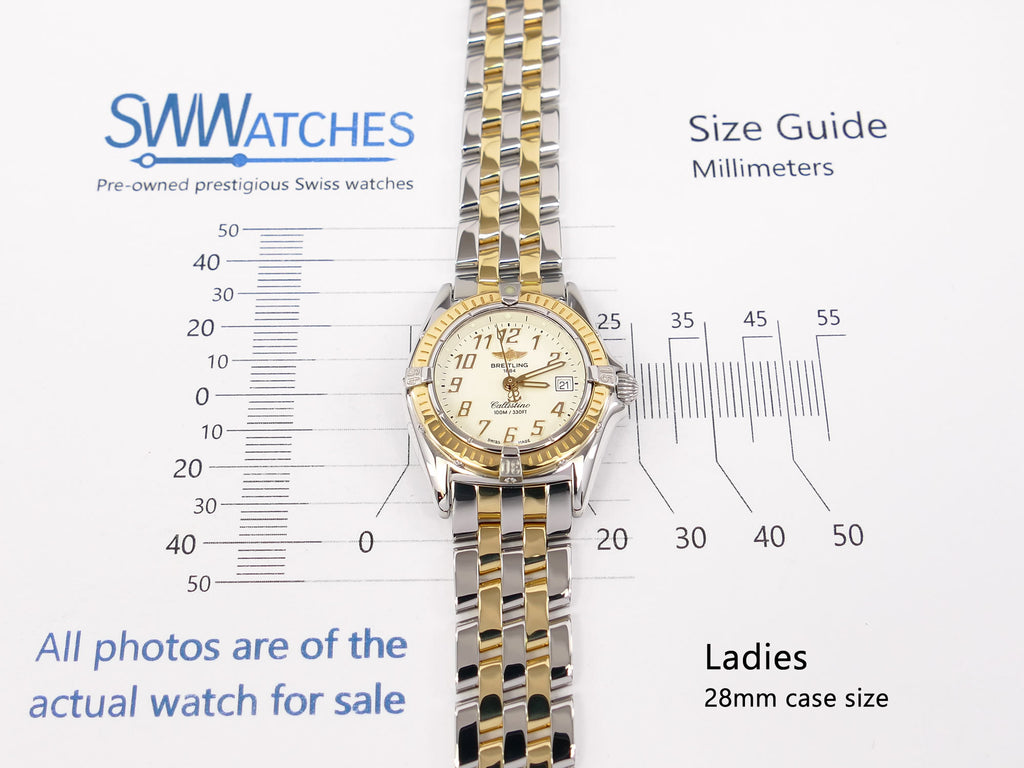 Breitling Callistino D52345 Ladies 28mm case size