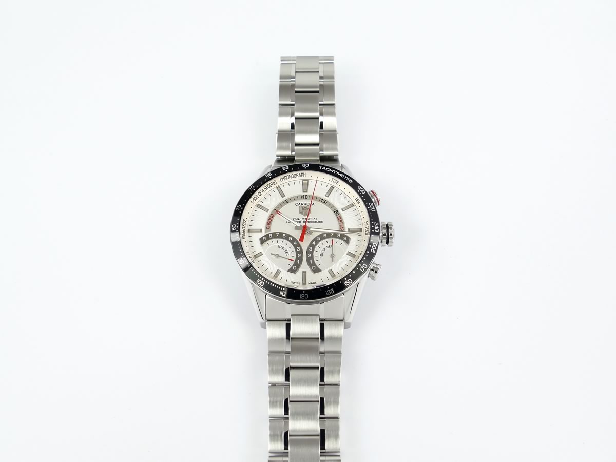 TAG Heuer Carrera Calibre S Laptimer Retrograde CV7A11.BA0795 black tachymetre bezel