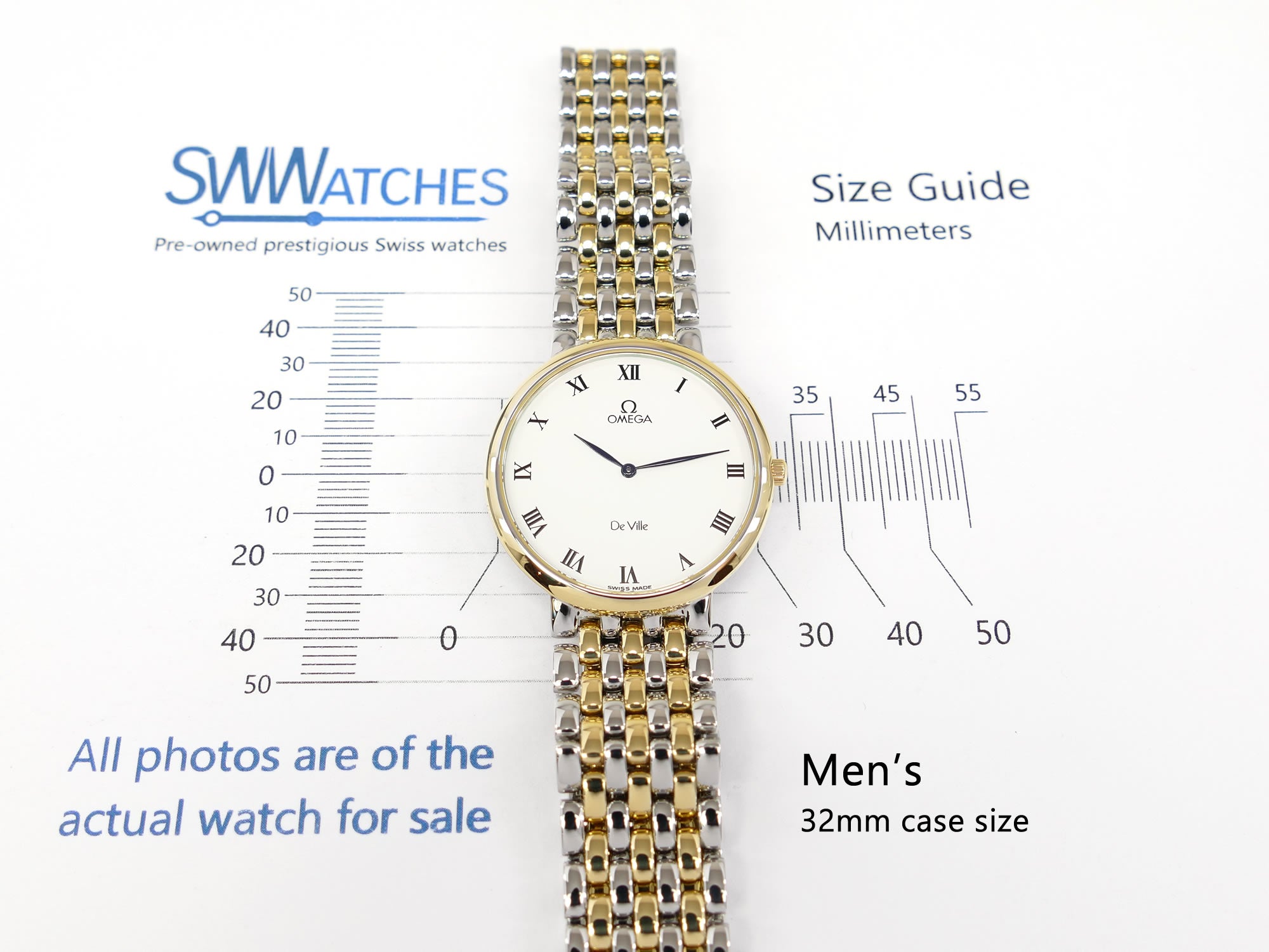Omega De Ville 7200.23.00 Men's 32mm case size