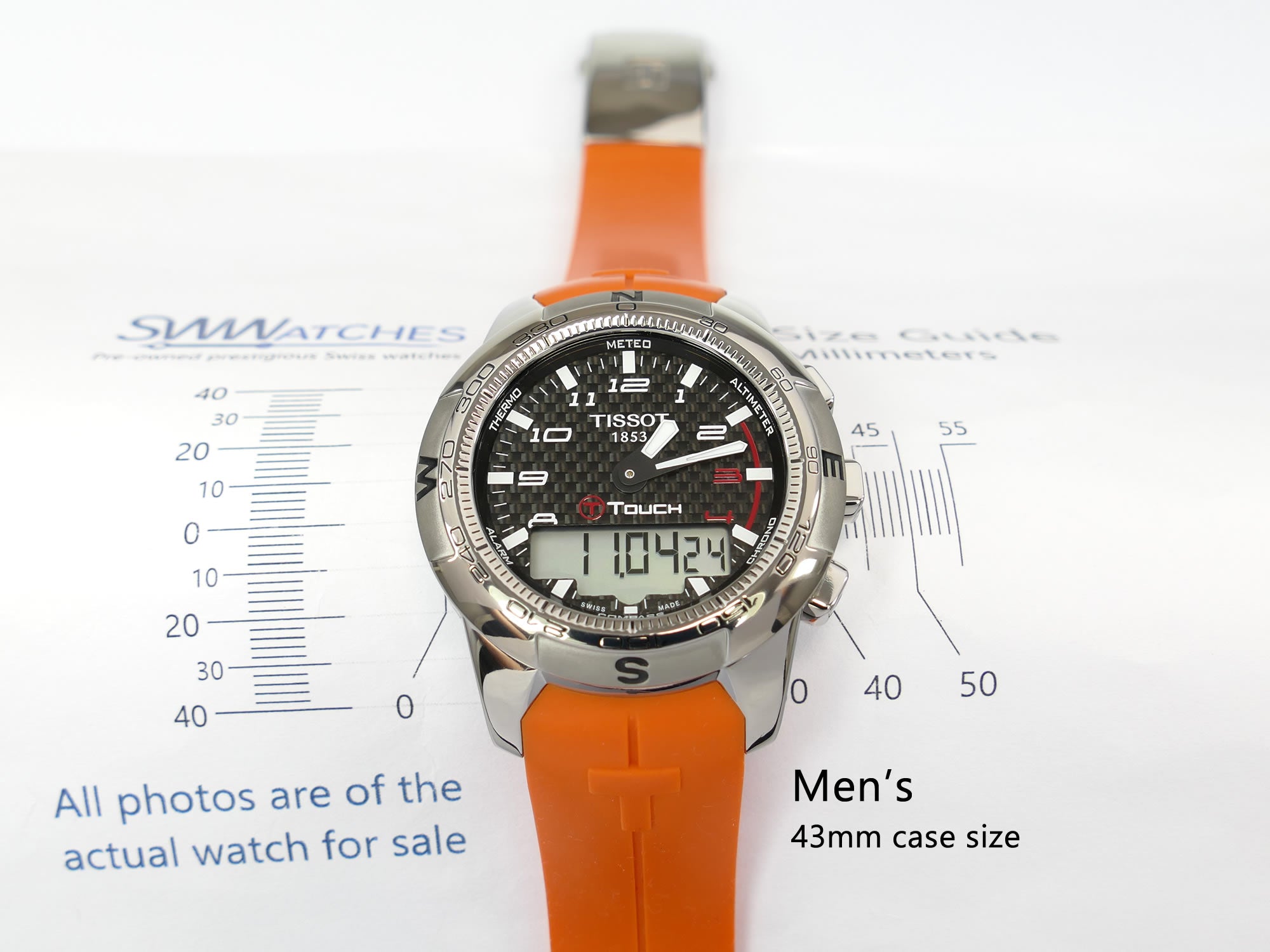 Tissot T-Touch II T047420A Men's 43mm case size
