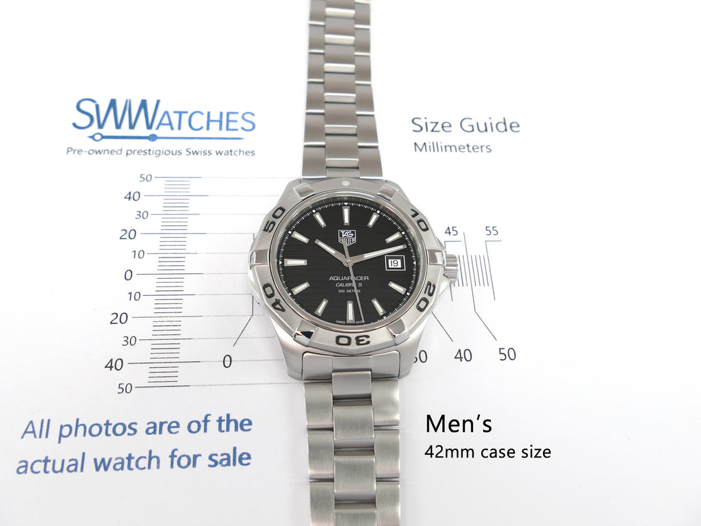 TAG Heuer Aquaracer Calibre 5 WAP2010 Men's 42mm case size