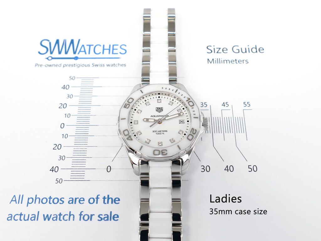 TAG Heuer Aquaracer WAY131D Ladies 35mm case size