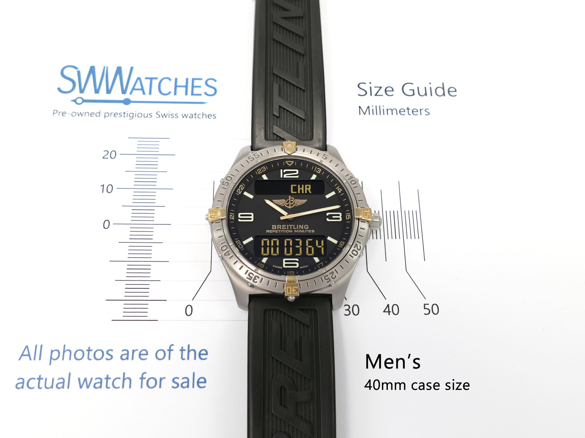 Breitling Aerospace F65062 Men's 40mm case size