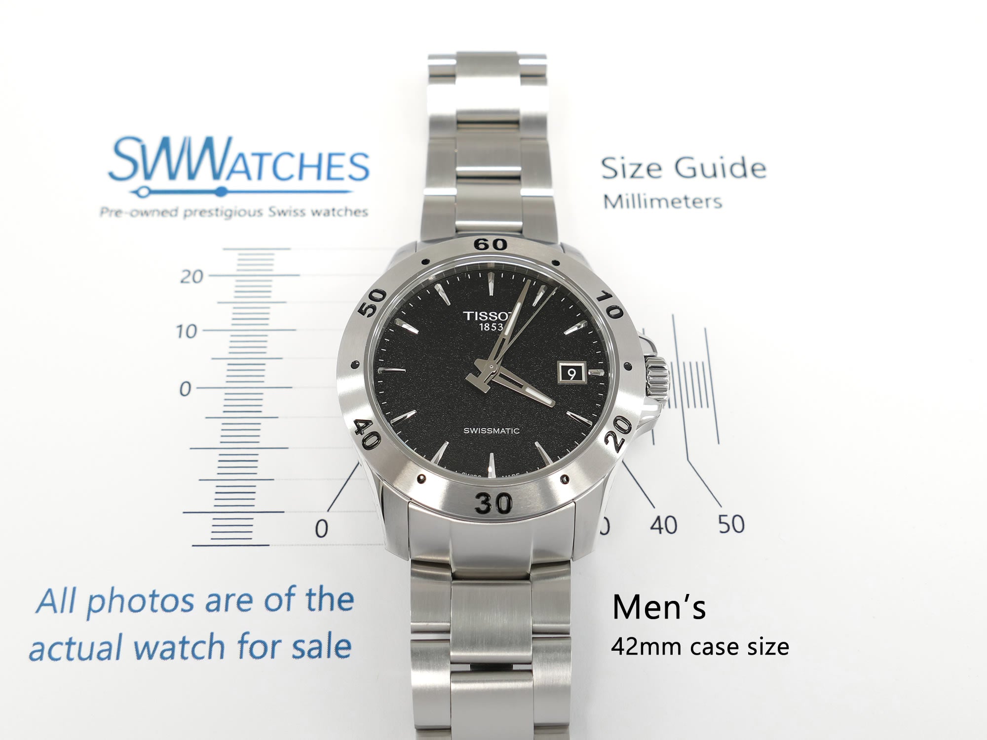 Tissot T-Sport V8 Swissmatic T106407A Men's 42mm case size